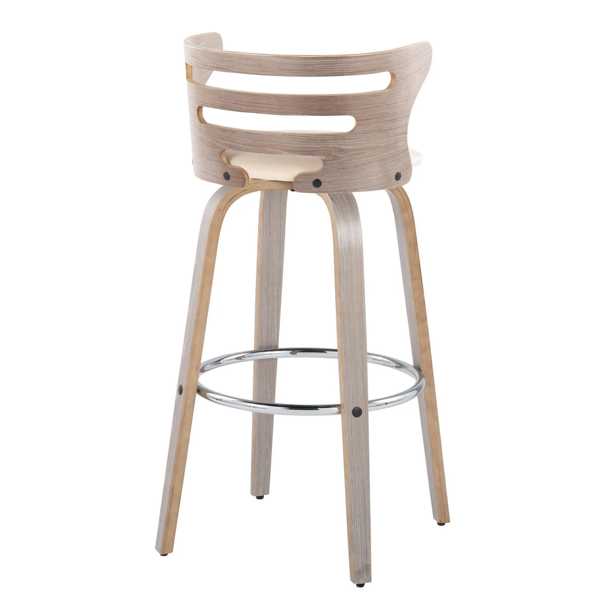 Cosini 30" Fixed-Height Barstool - Set of 2 By LumiSource - B30-COSIPU-GRTZR2 LGYLGYBK2 - Image 18
