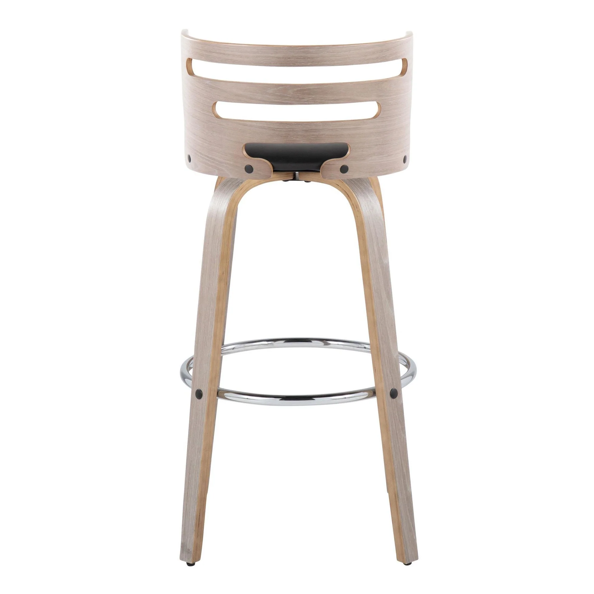 Cosini 30" Fixed-Height Barstool - Set of 2 By LumiSource - B30-COSIPU-GRTZR2 LGYLGYBK2 - Image 8