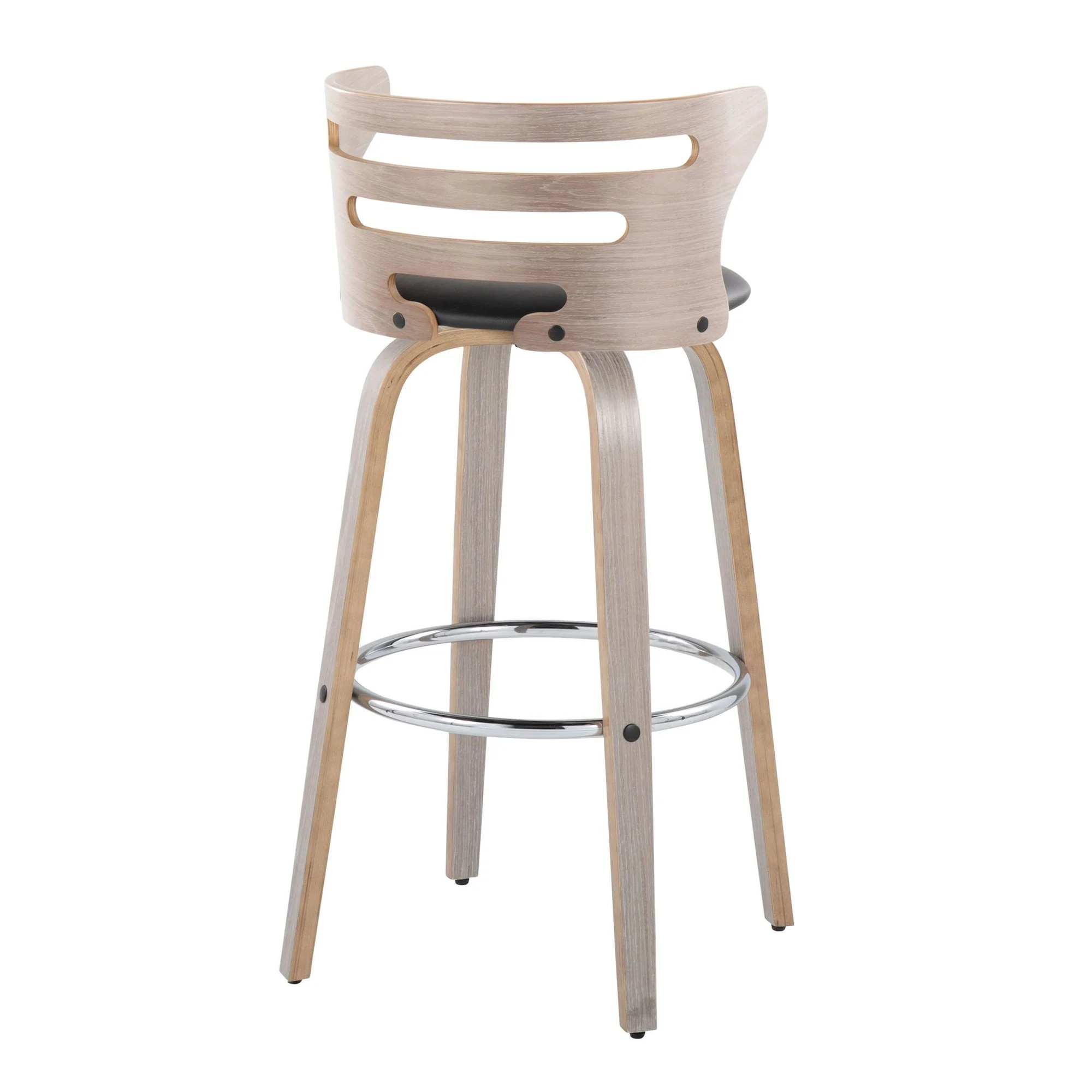Cosini 30" Fixed-Height Barstool - Set of 2 By LumiSource - B30-COSIPU-GRTZR2 LGYLGYBK2 - Image 9