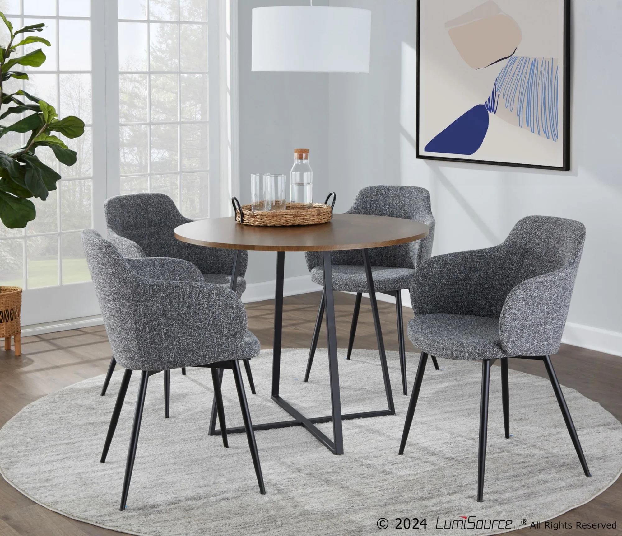 Cosmo Canary Dining Table By LumiSource - DT-CSMO-CNRYCSMO2 BKBK - Image 13