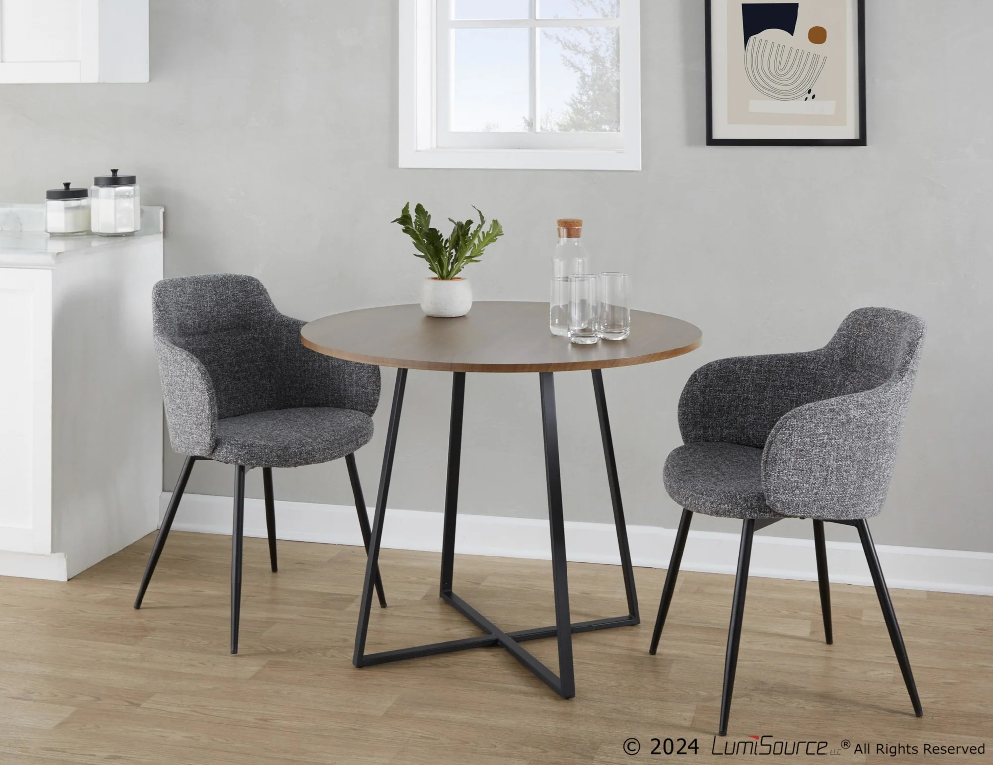 Cosmo Canary Dining Table By LumiSource - DT-CSMO-CNRYCSMO2 BKBK - Image 14