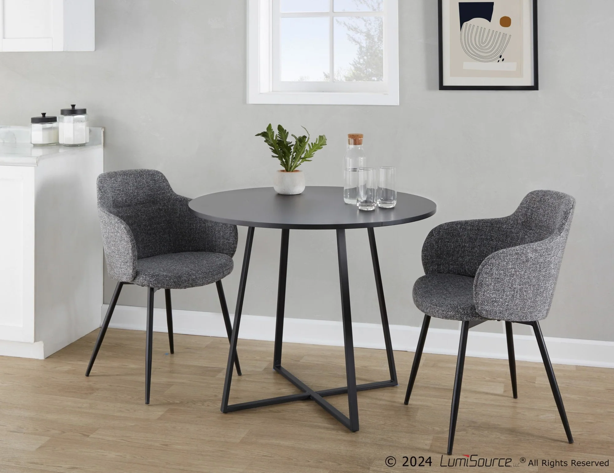 Cosmo Canary Dining Table By LumiSource - DT-CSMO-CNRYCSMO2 BKBK - Image 2