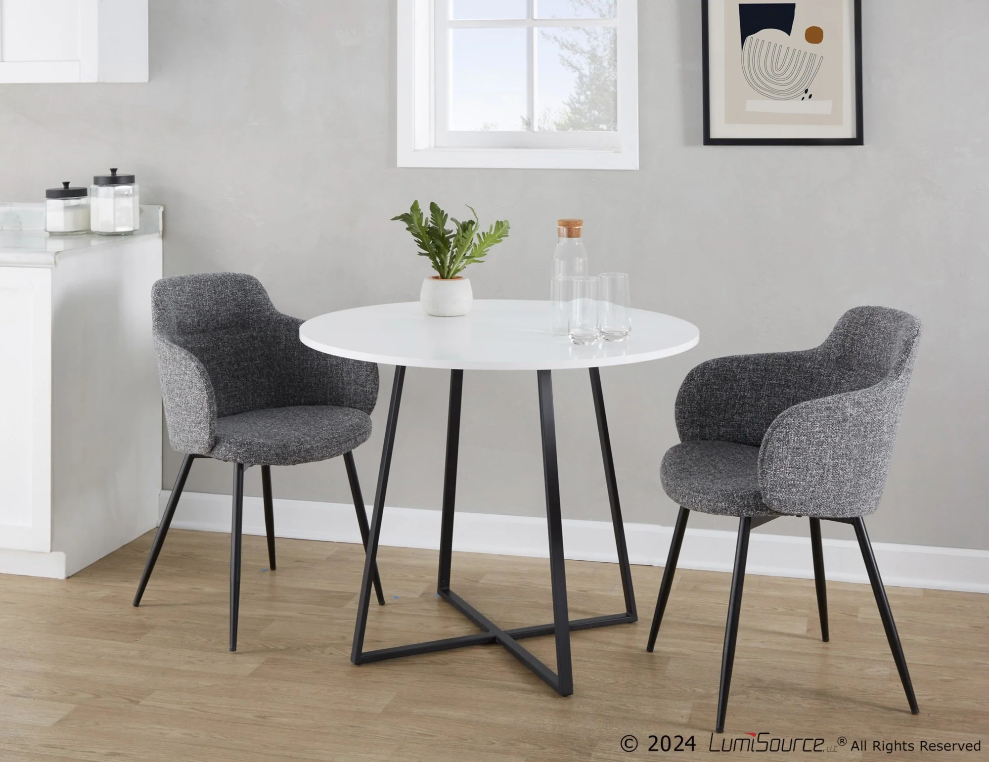 Cosmo Canary Dining Table By LumiSource - DT-CSMO-CNRYCSMO2 BKBK - Image 7
