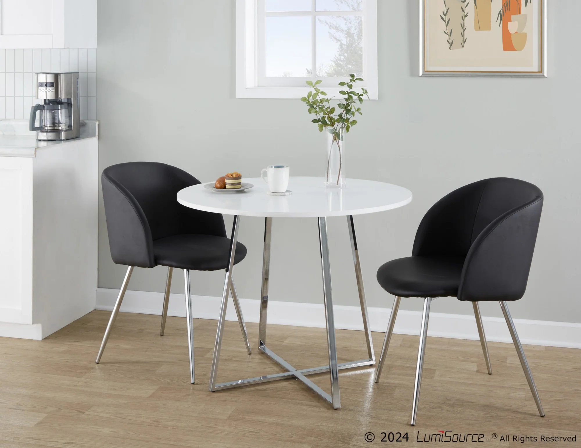 Cosmo Canary Dining Table By LumiSource - DT-CSMO-CNRYCSMO2 CHRBK - Image 7