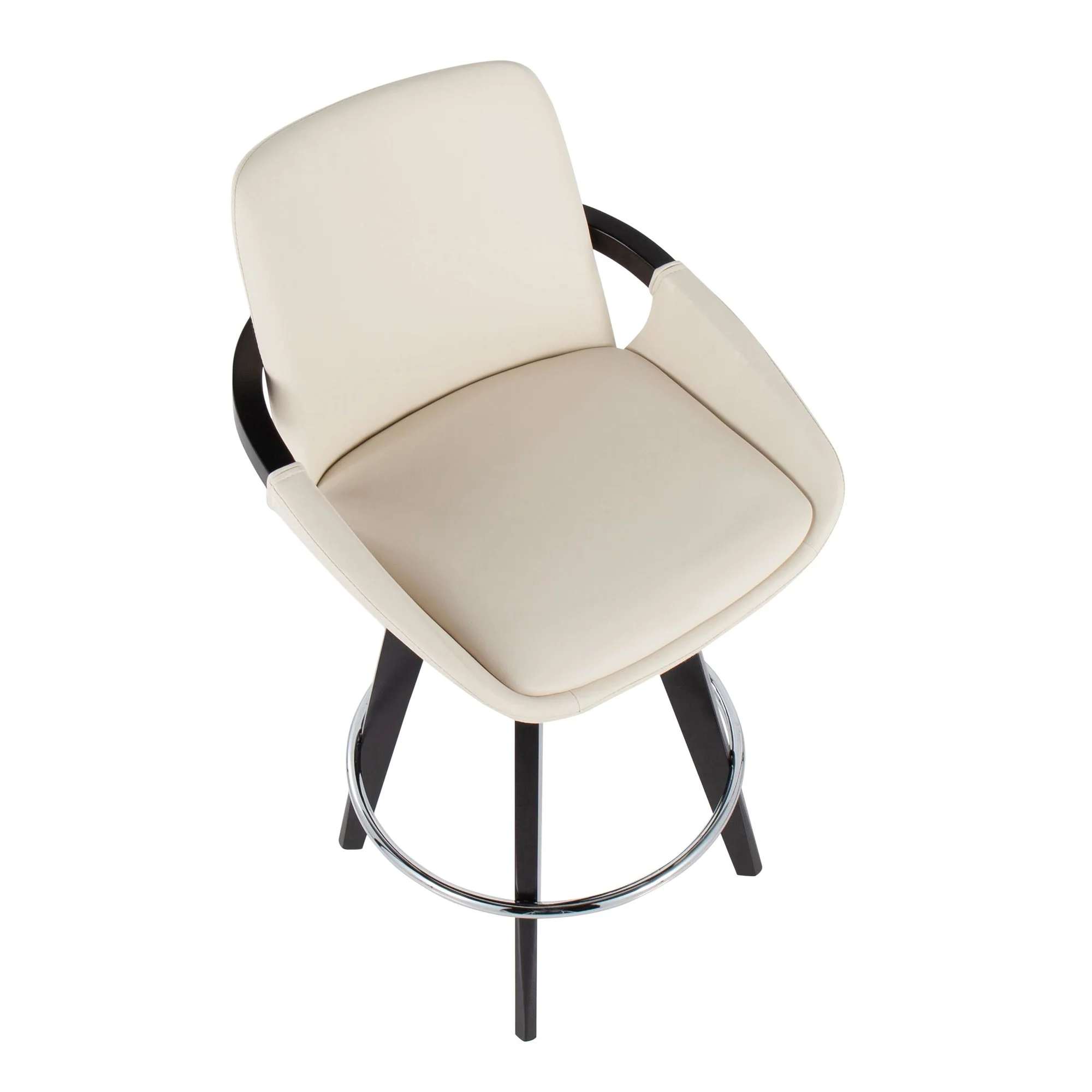 Cosmo Swivel Fixed-Height Counter Stool - Set of 2 Black By LumiSource - B26-COSMO2-SWVR BKBK2 - Image 11