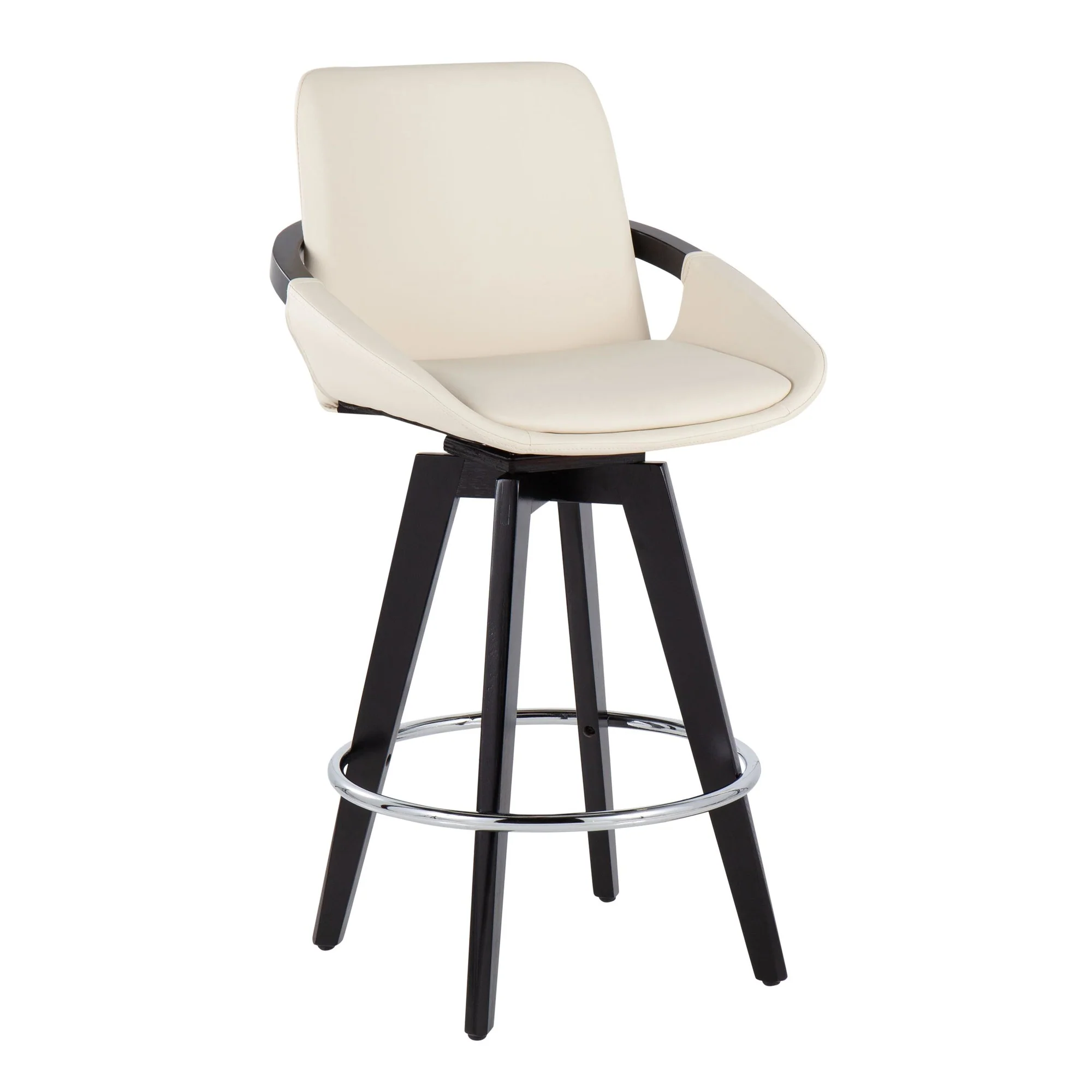Cosmo Swivel Fixed-Height Counter Stool - Set of 2 Black By LumiSource - B26-COSMO2-SWVR BKBK2 - Image 13
