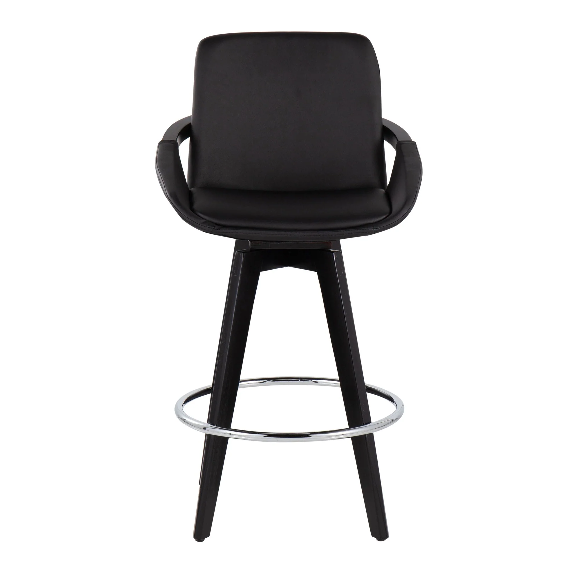 Cosmo Swivel Fixed-Height Counter Stool - Set of 2 Black By LumiSource - B26-COSMO2-SWVR BKBK2 - Image 2