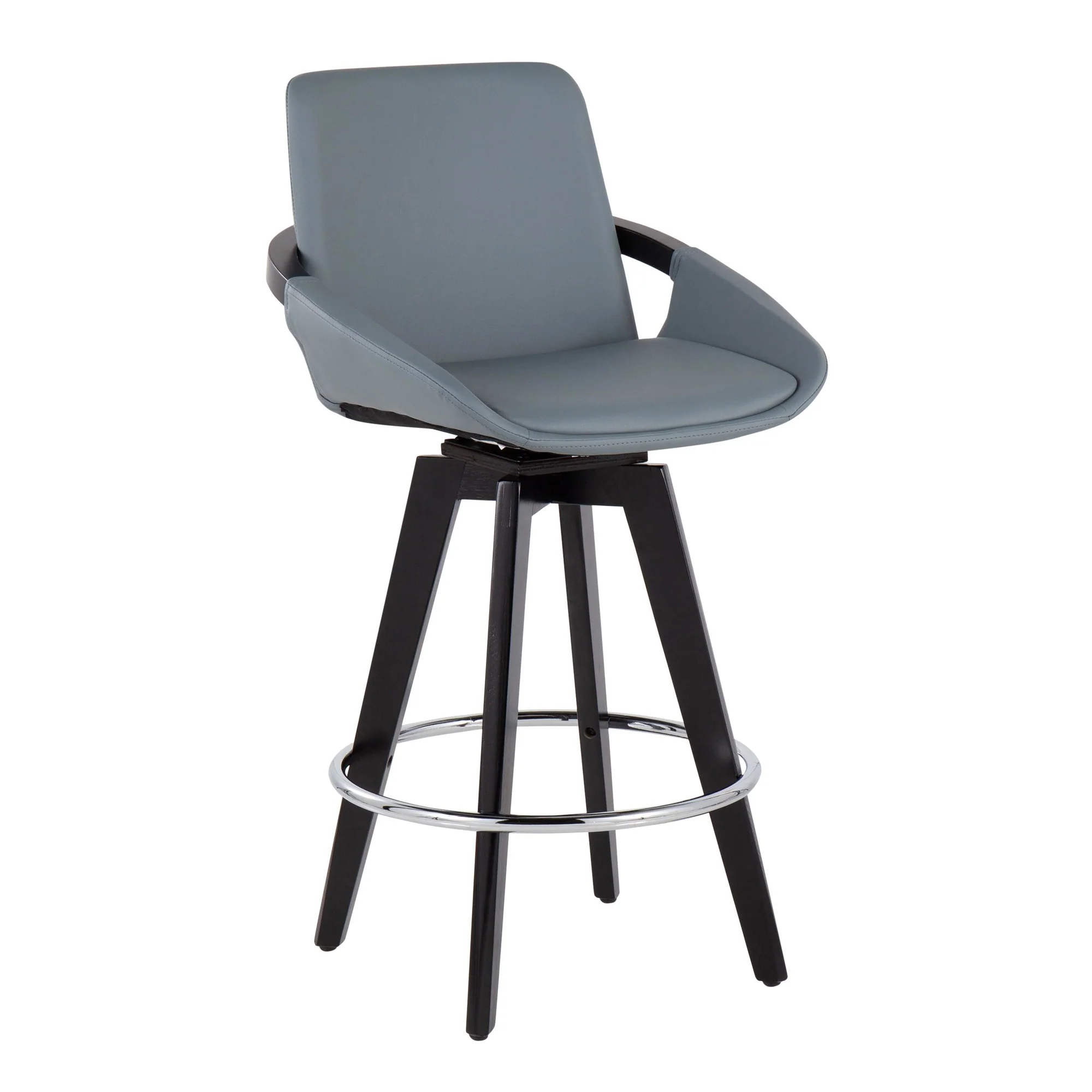 Cosmo Swivel Fixed-Height Counter Stool - Set of 2 Black By LumiSource - B26-COSMO2-SWVR BKBK2 - Image 21