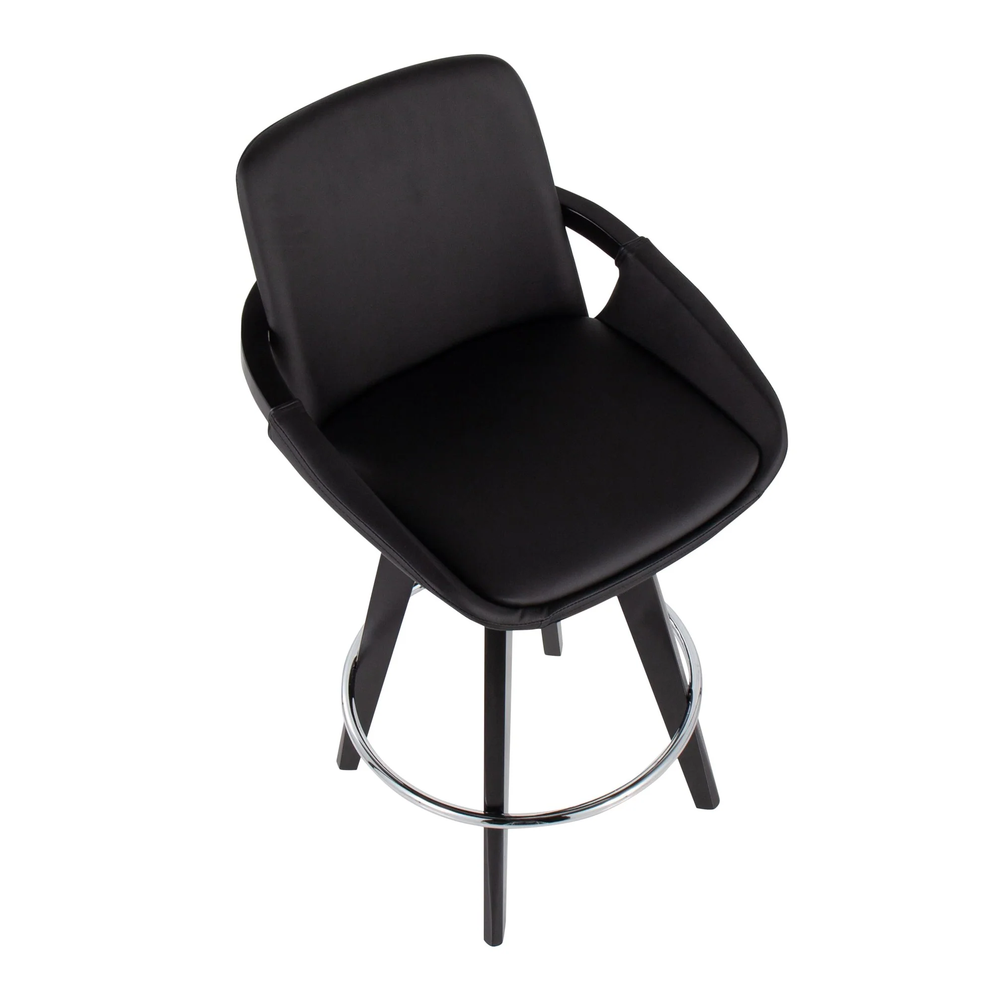 Cosmo Swivel Fixed-Height Counter Stool - Set of 2 Black By LumiSource - B26-COSMO2-SWVR BKBK2 - Image 3