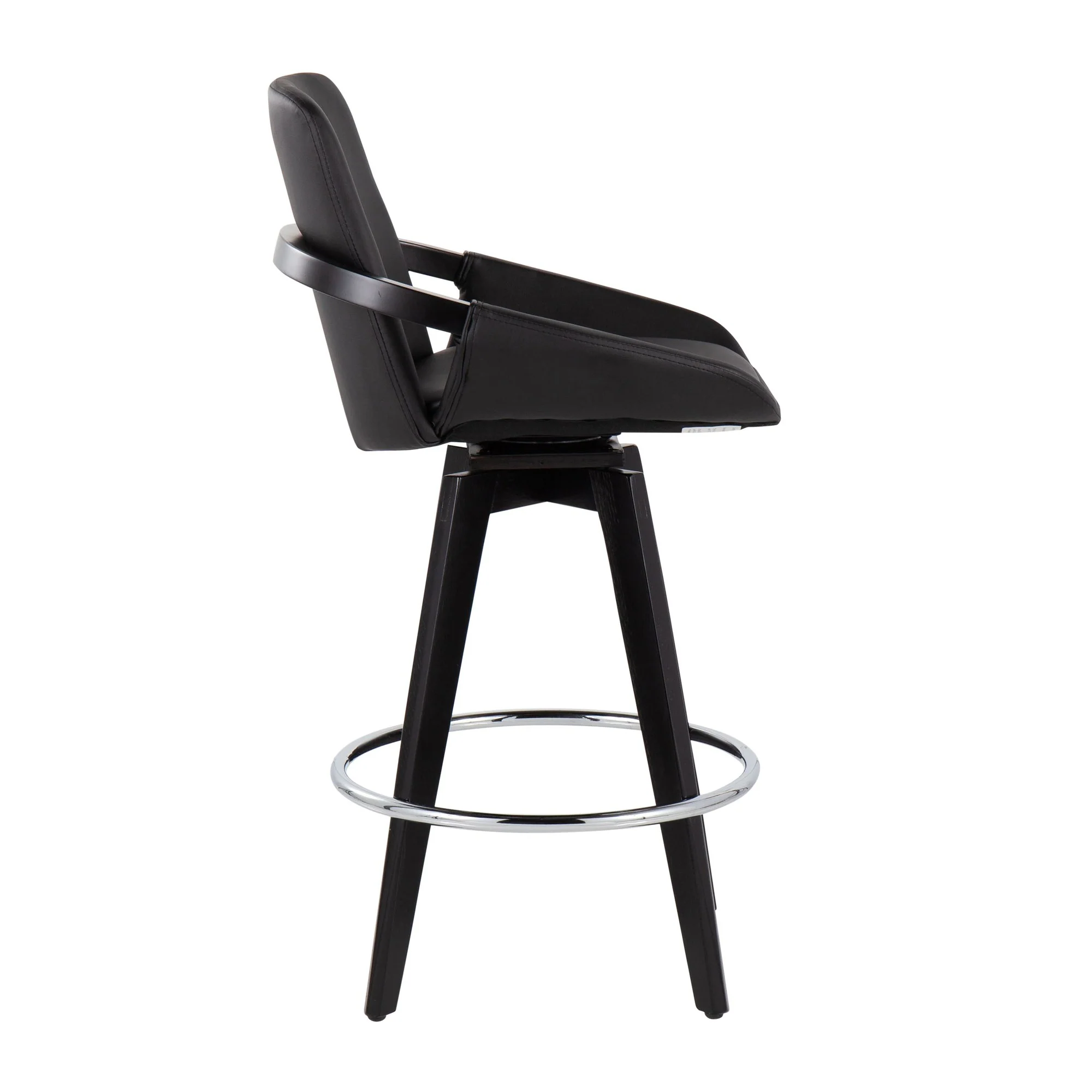 Cosmo Swivel Fixed-Height Counter Stool - Set of 2 Black By LumiSource - B26-COSMO2-SWVR BKBK2 - Image 6