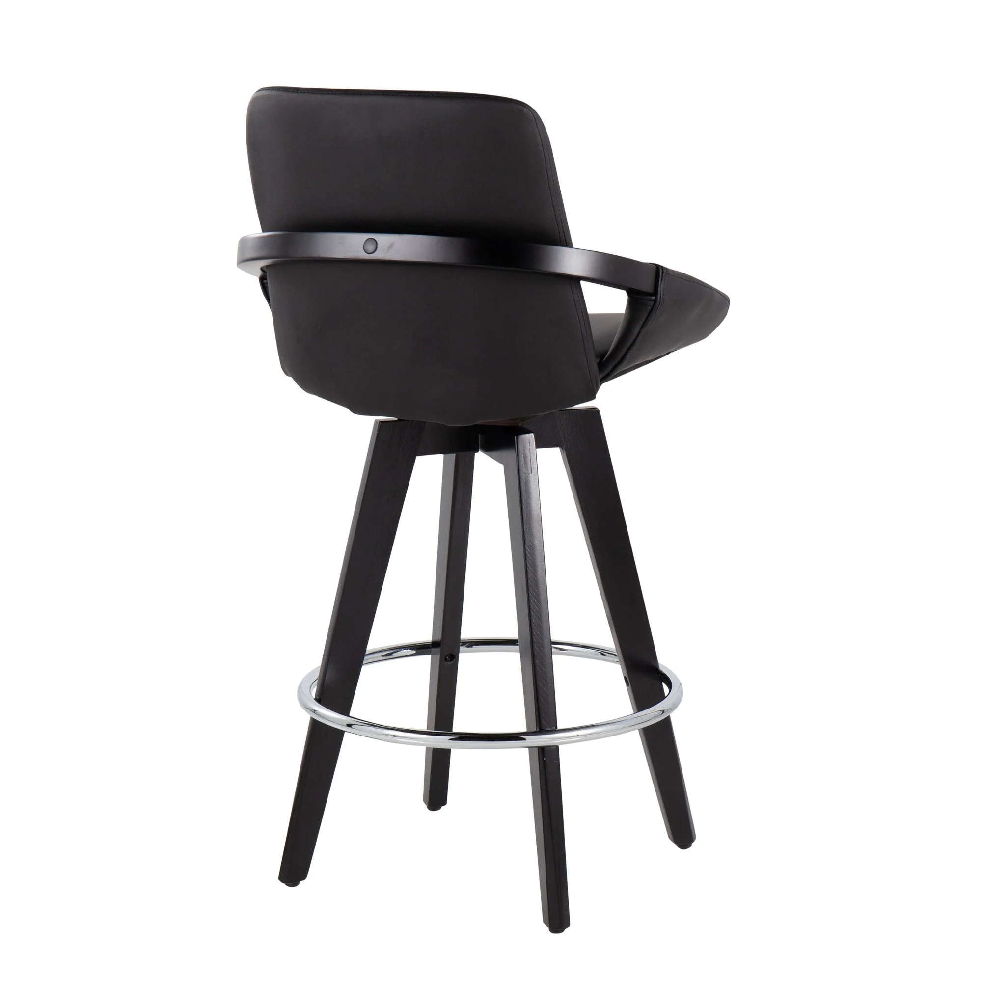 Cosmo Swivel Fixed-Height Counter Stool - Set of 2 Black By LumiSource - B26-COSMO2-SWVR BKBK2 - Image 7