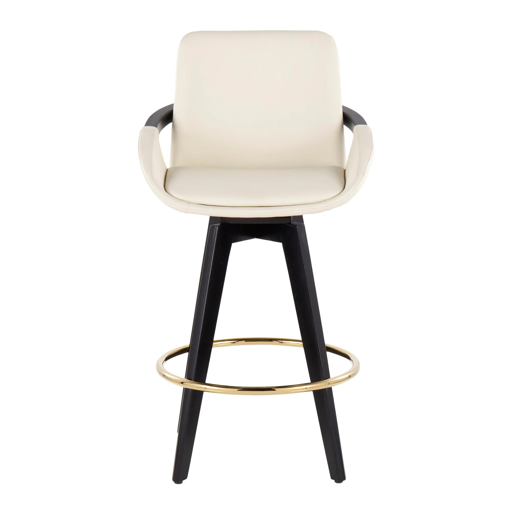 Cosmo Swivel Fixed-Height Counter Stool - Set of 2 Black By LumiSource - B26-COSMO2-SWVG BKBK2 - Image 10