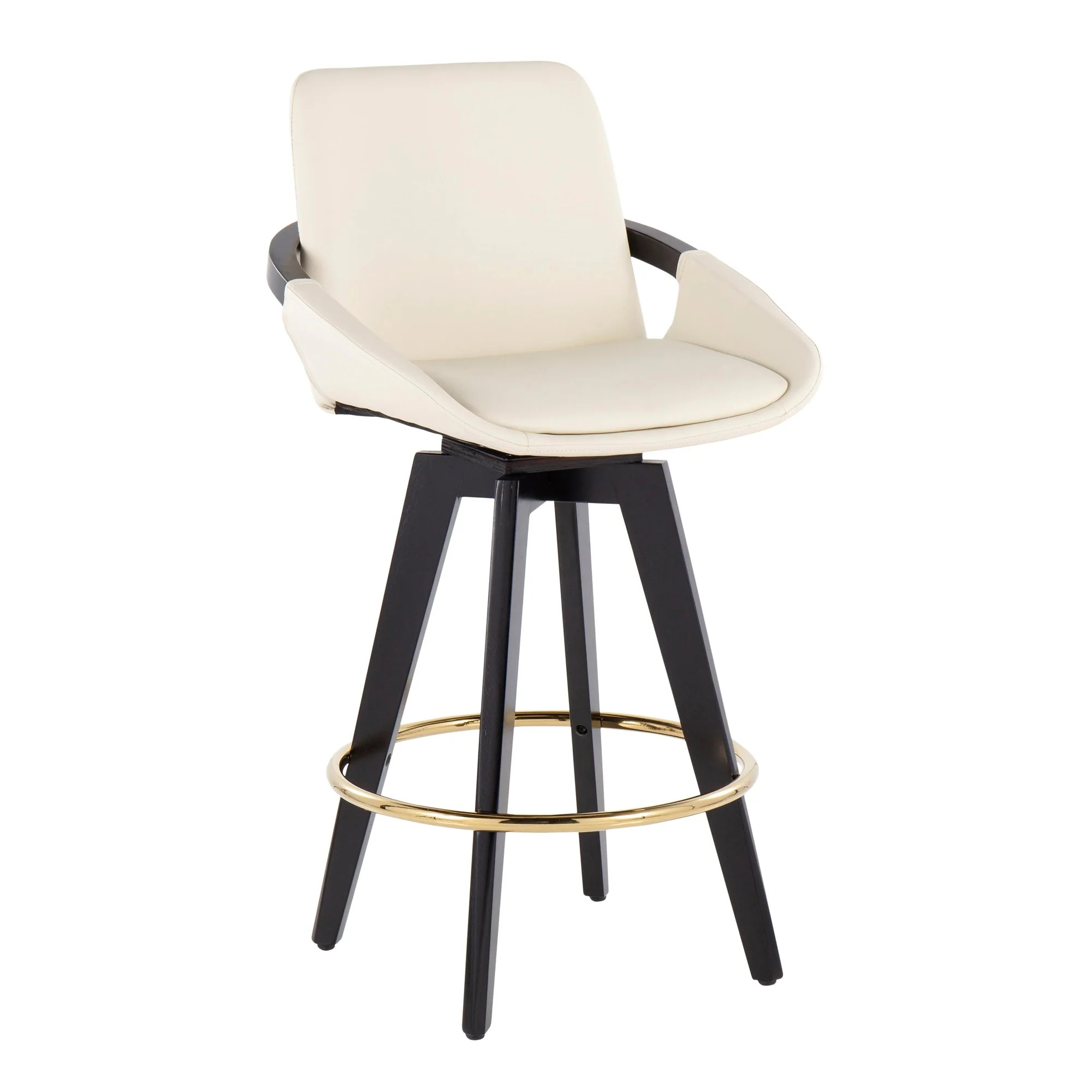 Cosmo Swivel Fixed-Height Counter Stool - Set of 2 Black By LumiSource - B26-COSMO2-SWVG BKBK2 - Image 13
