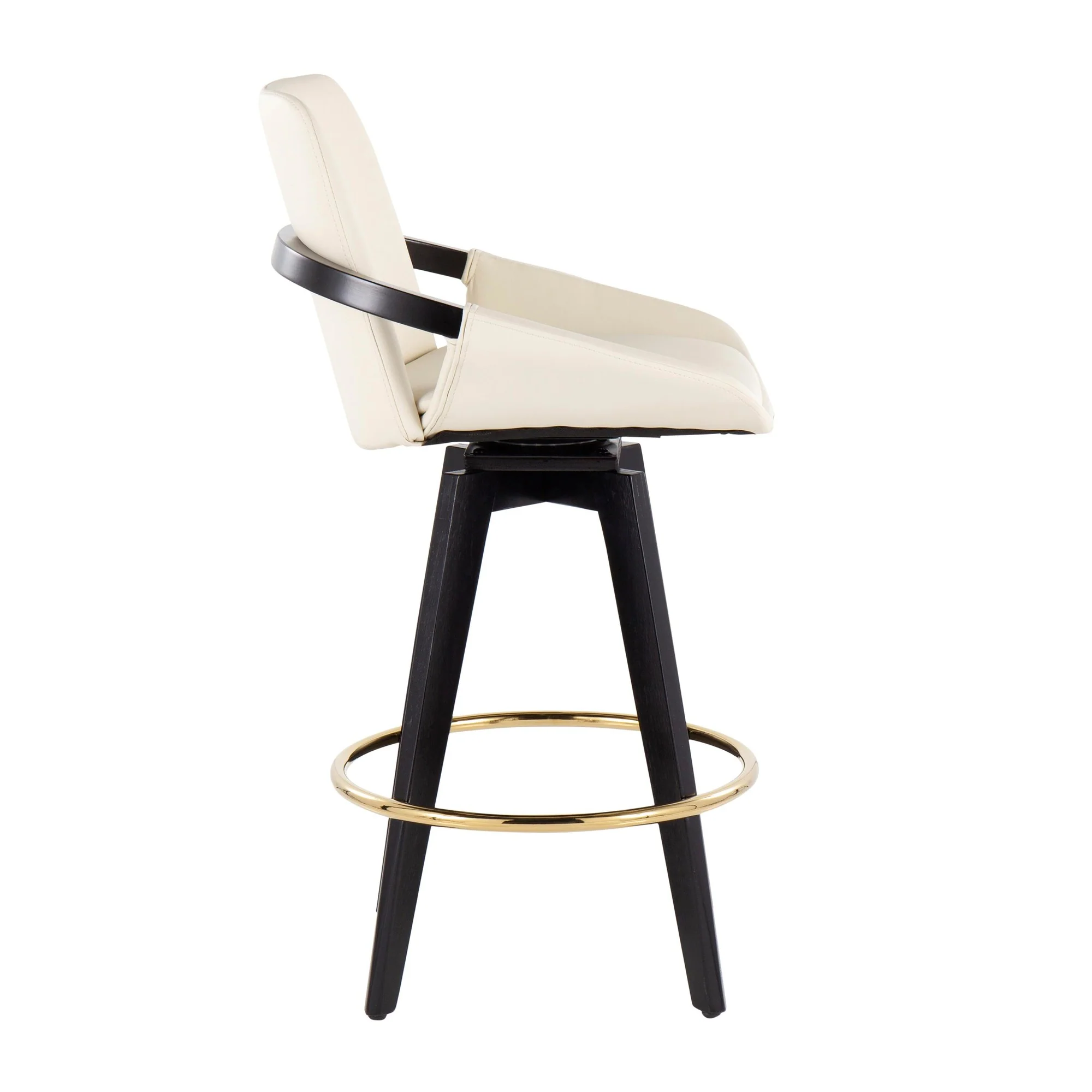 Cosmo Swivel Fixed-Height Counter Stool - Set of 2 Black By LumiSource - B26-COSMO2-SWVG BKBK2 - Image 14