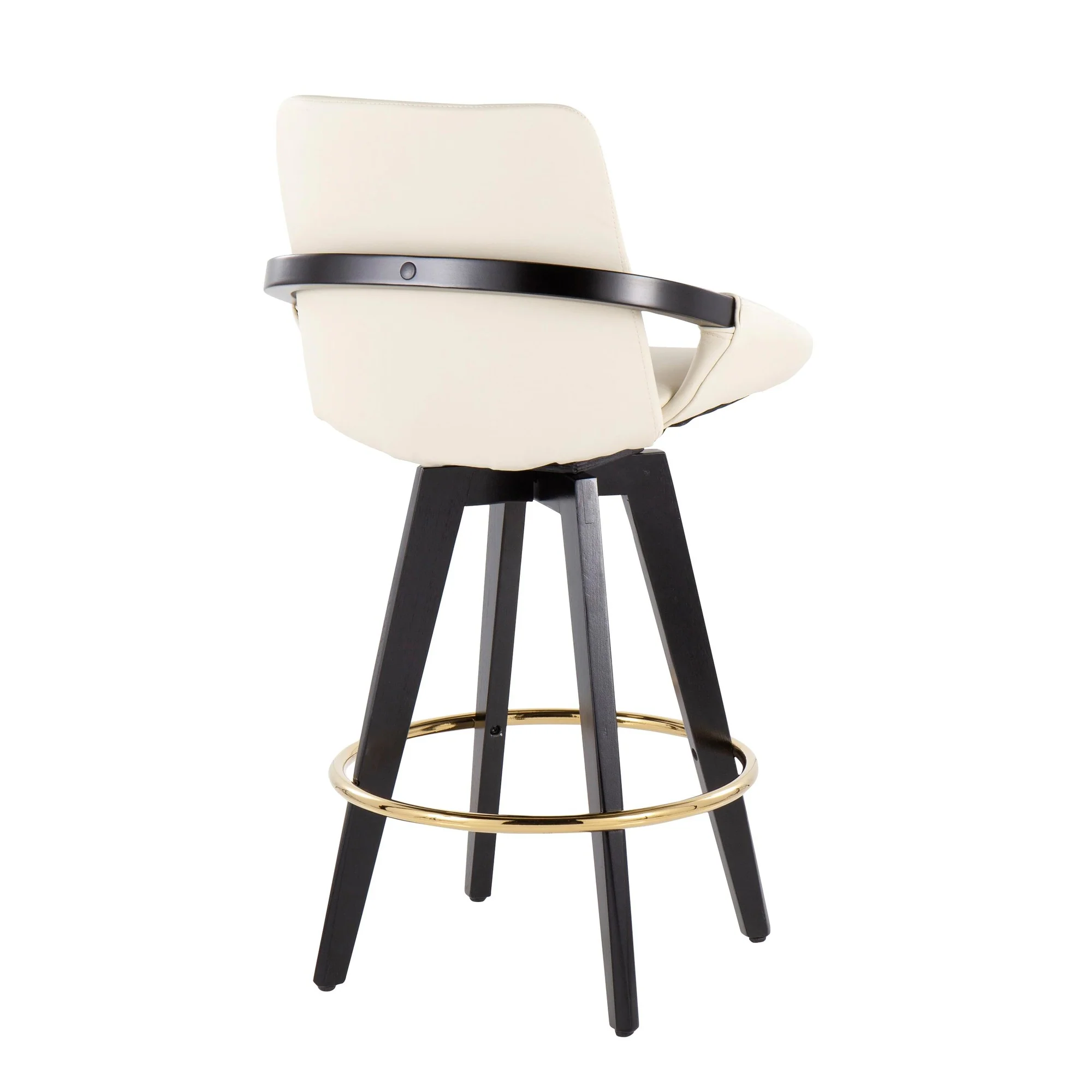 Cosmo Swivel Fixed-Height Counter Stool - Set of 2 Black By LumiSource - B26-COSMO2-SWVG BKBK2 - Image 15