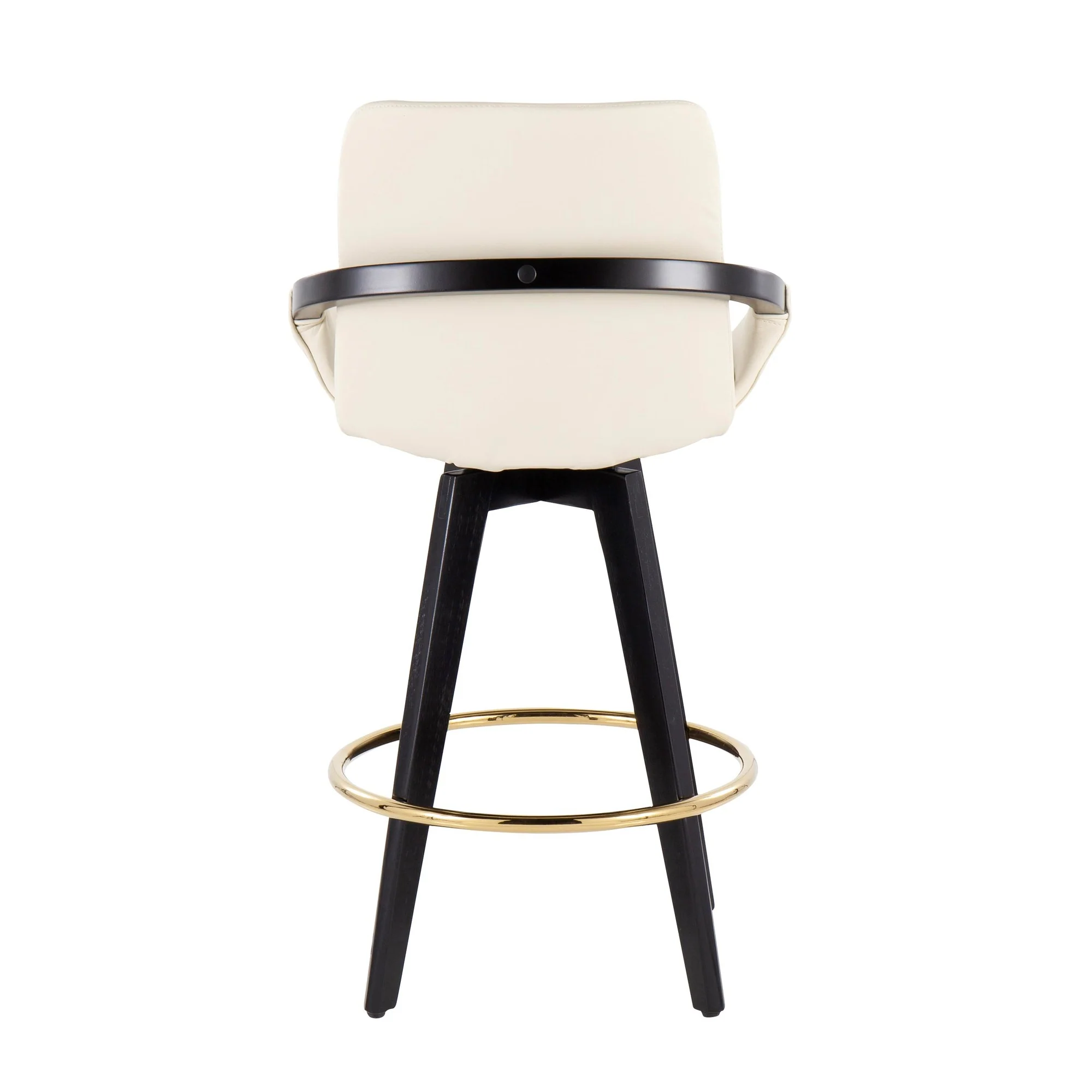 Cosmo Swivel Fixed-Height Counter Stool - Set of 2 Black By LumiSource - B26-COSMO2-SWVG BKBK2 - Image 16