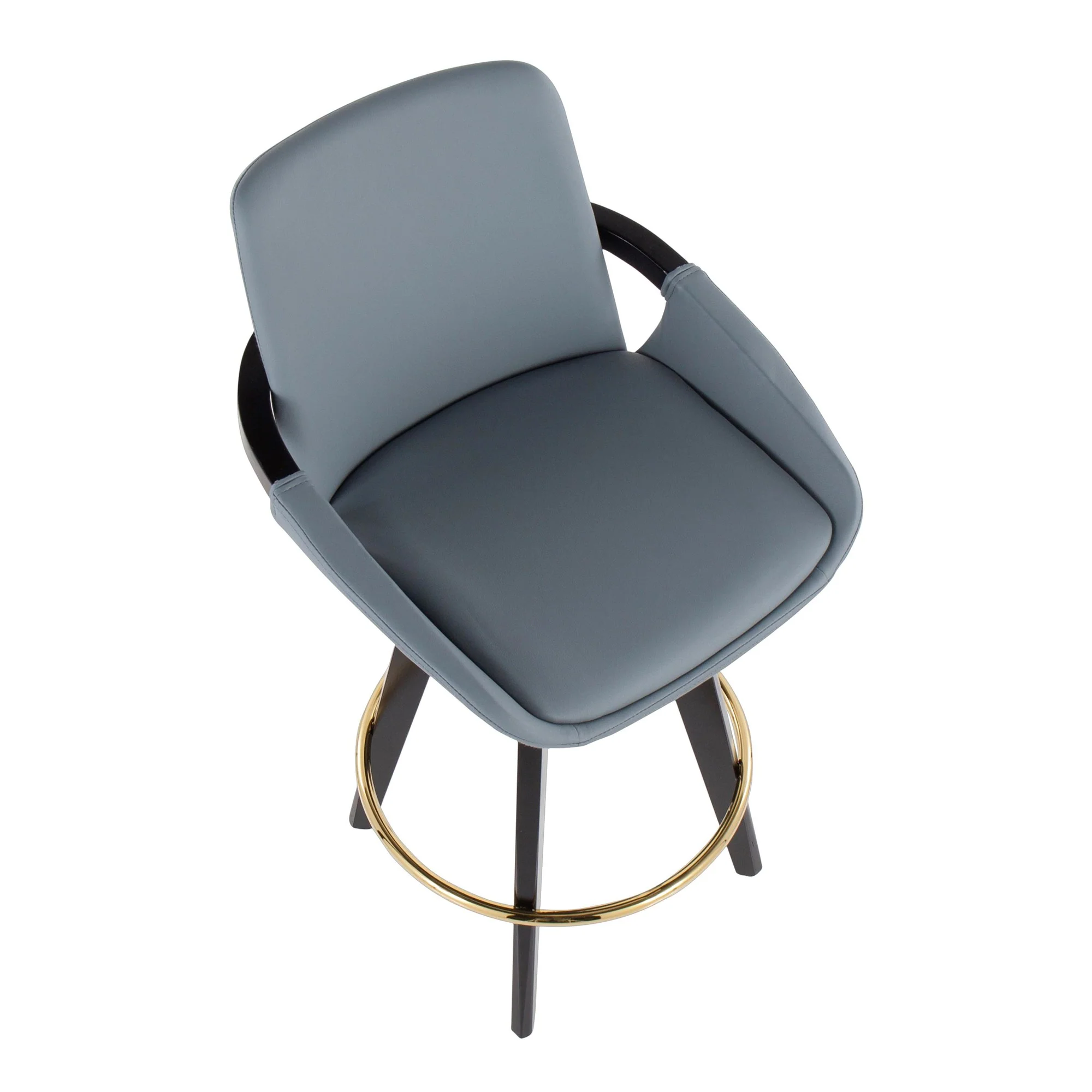 Cosmo Swivel Fixed-Height Counter Stool - Set of 2 Black By LumiSource - B26-COSMO2-SWVG BKBK2 - Image 19