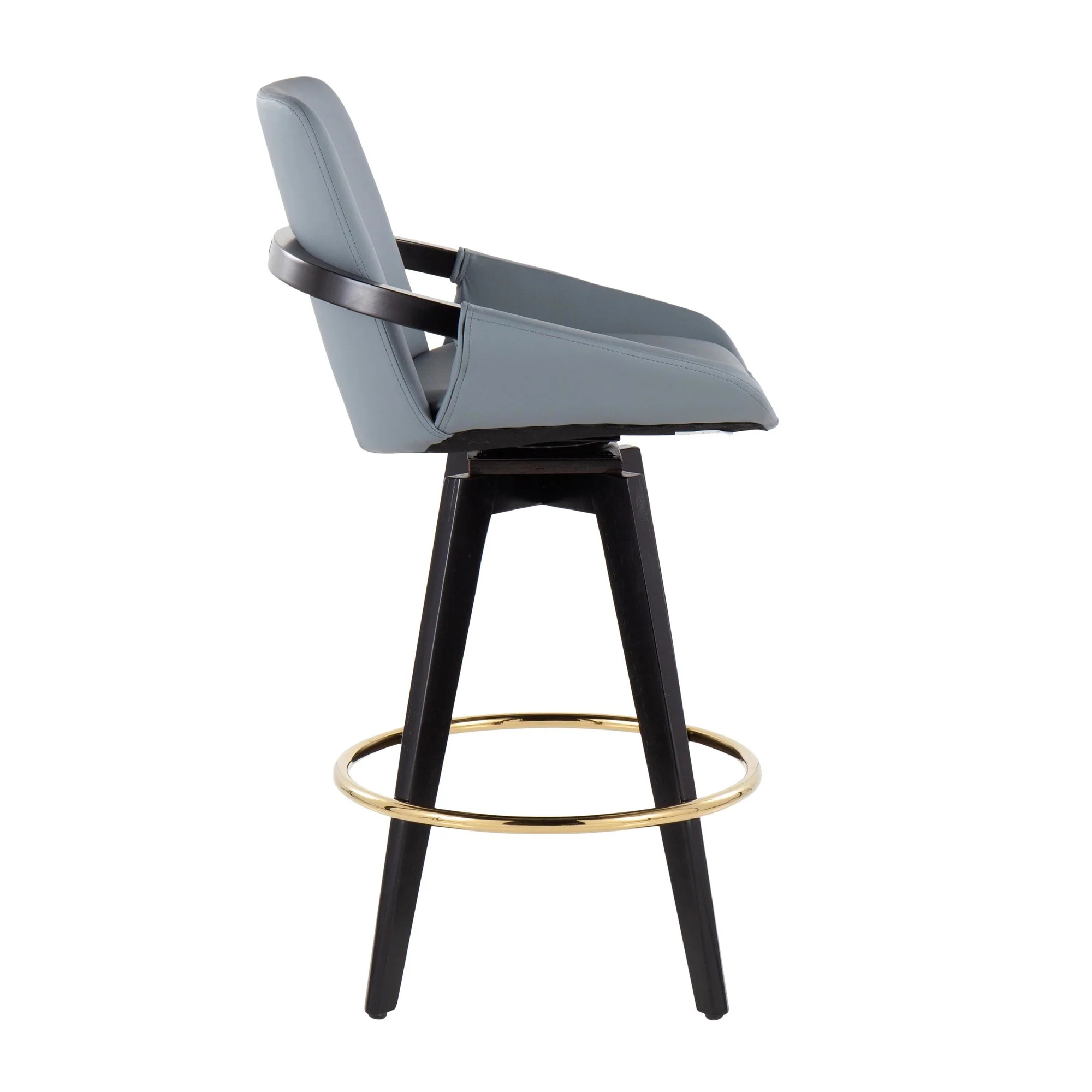 Cosmo Swivel Fixed-Height Counter Stool - Set of 2 Black By LumiSource - B26-COSMO2-SWVG BKBK2 - Image 22