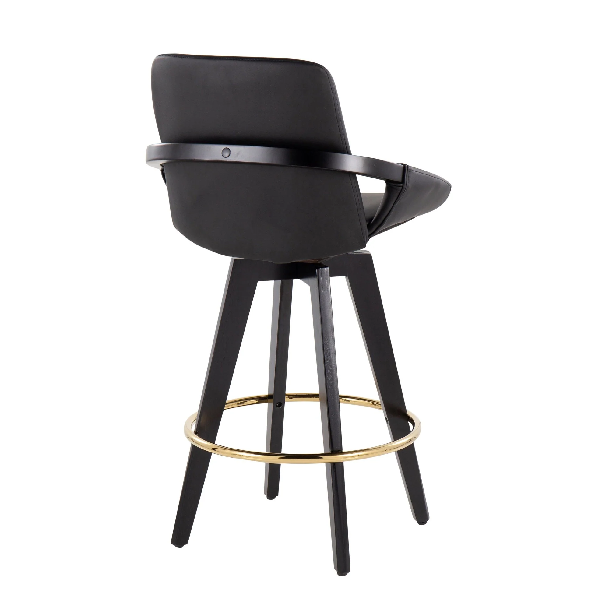 Cosmo Swivel Fixed-Height Counter Stool - Set of 2 Black By LumiSource - B26-COSMO2-SWVG BKBK2 - Image 7