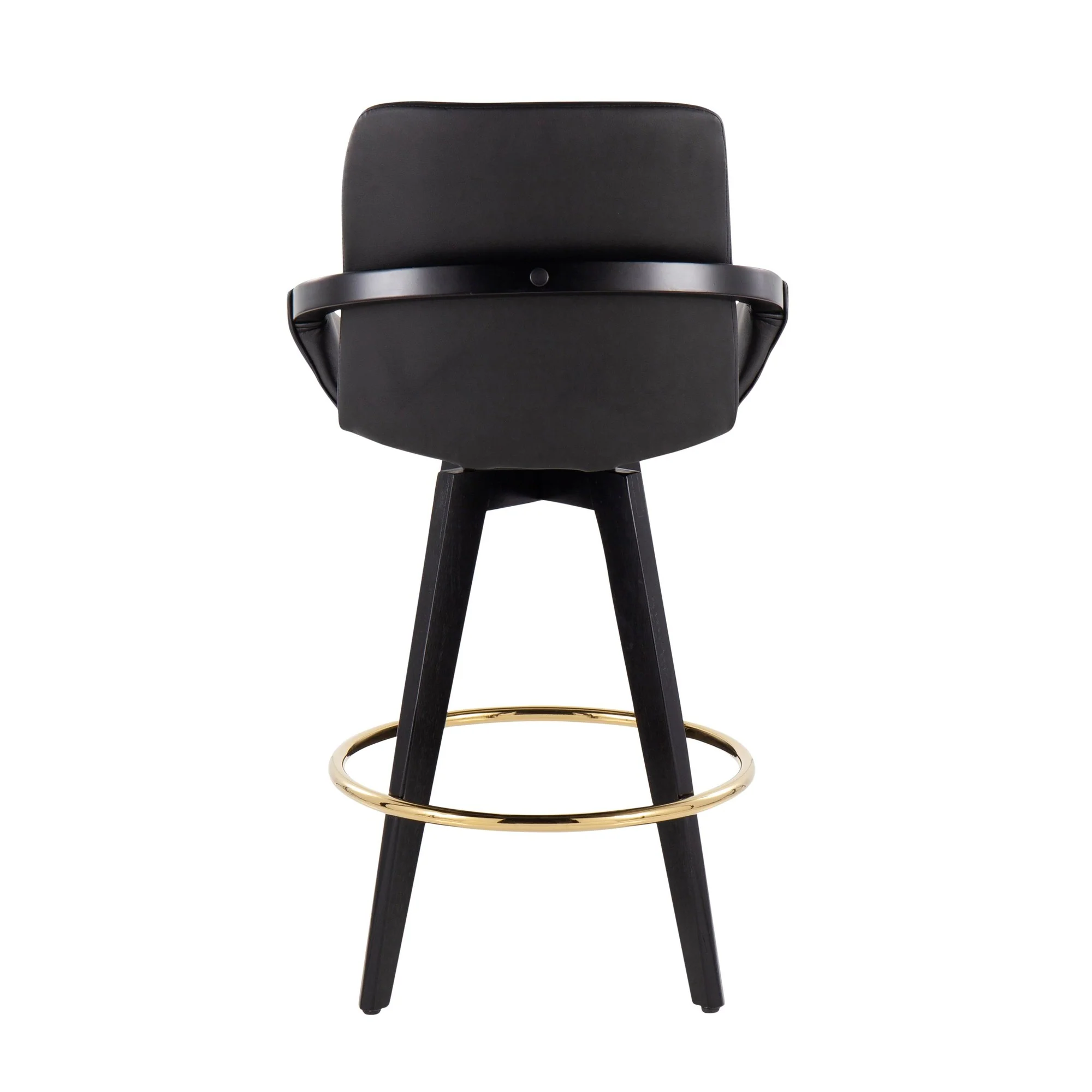 Cosmo Swivel Fixed-Height Counter Stool - Set of 2 Black By LumiSource - B26-COSMO2-SWVG BKBK2 - Image 8