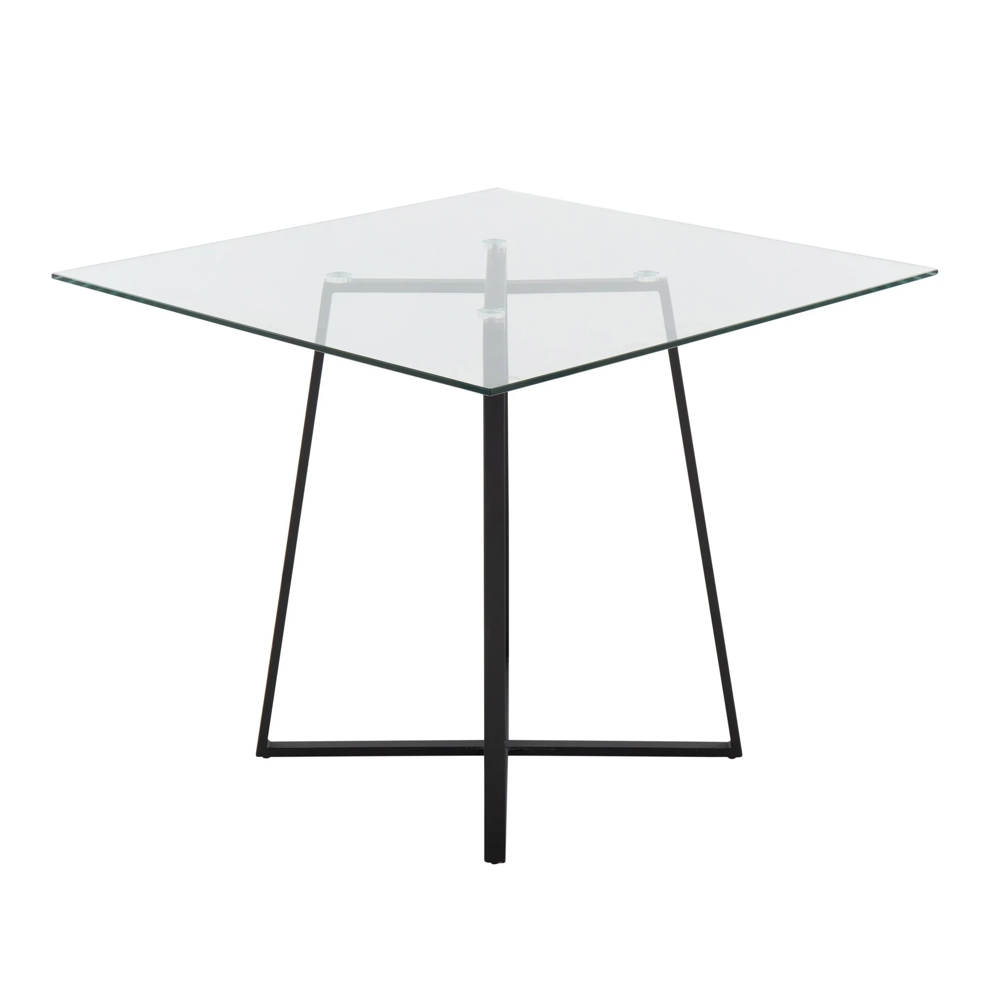 Cosmo Square Dining Table Transparent By LumiSource - DT-COSMOSQ2 BKGL - Image 3