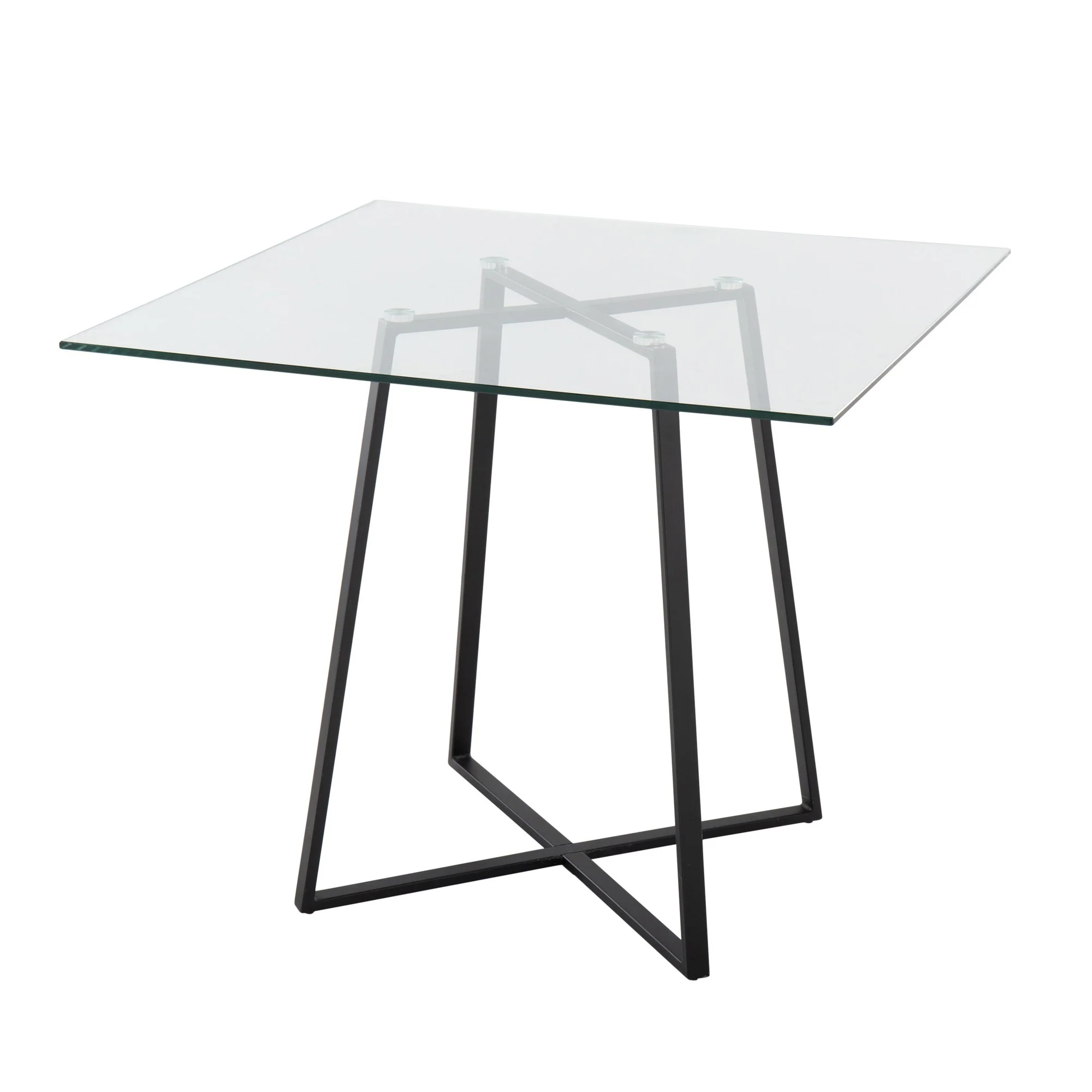 Cosmo Square Dining Table Transparent By LumiSource - DT-COSMOSQ2 BKGL - Image 4
