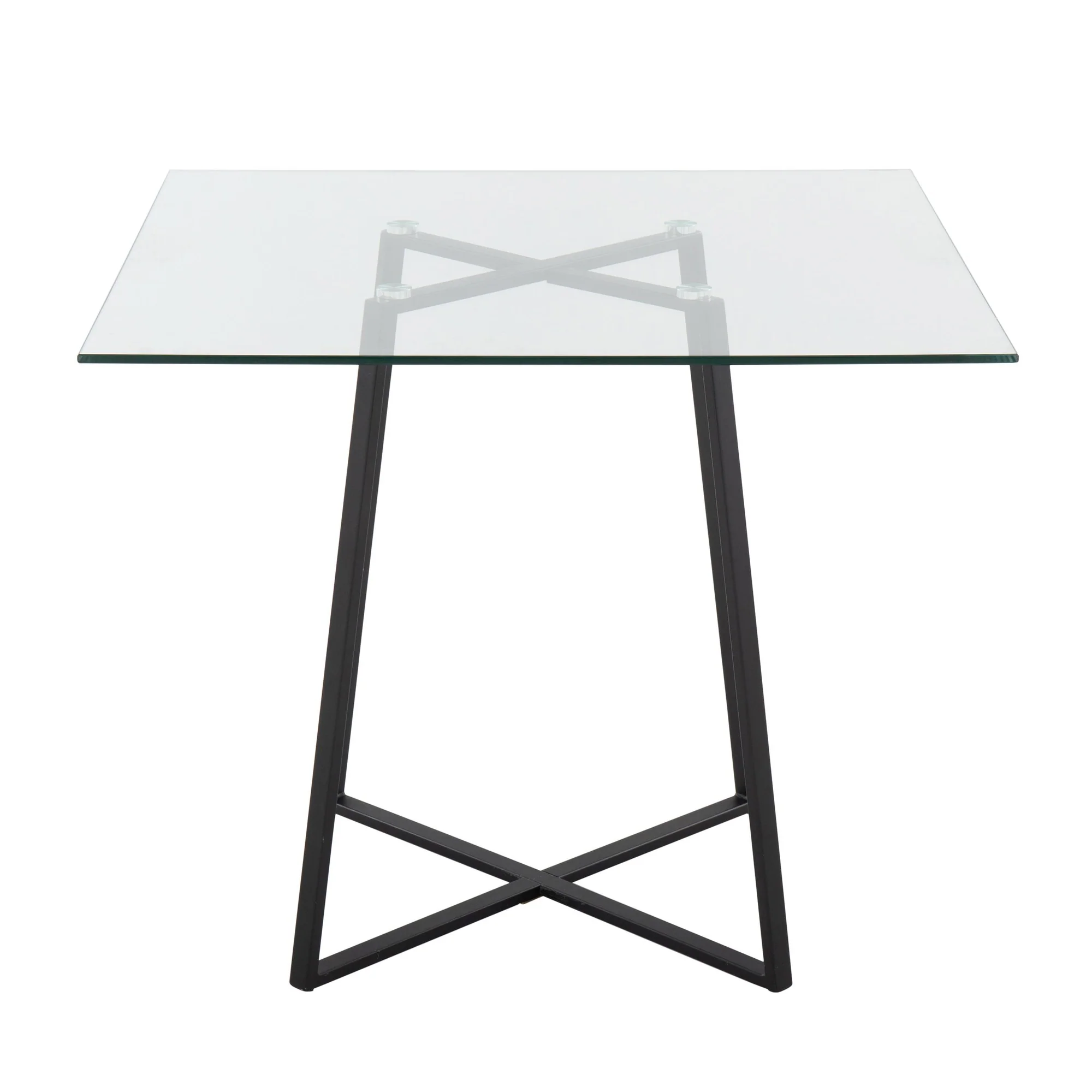 Cosmo Square Dining Table Transparent By LumiSource - DT-COSMOSQ2 BKGL - Image 5