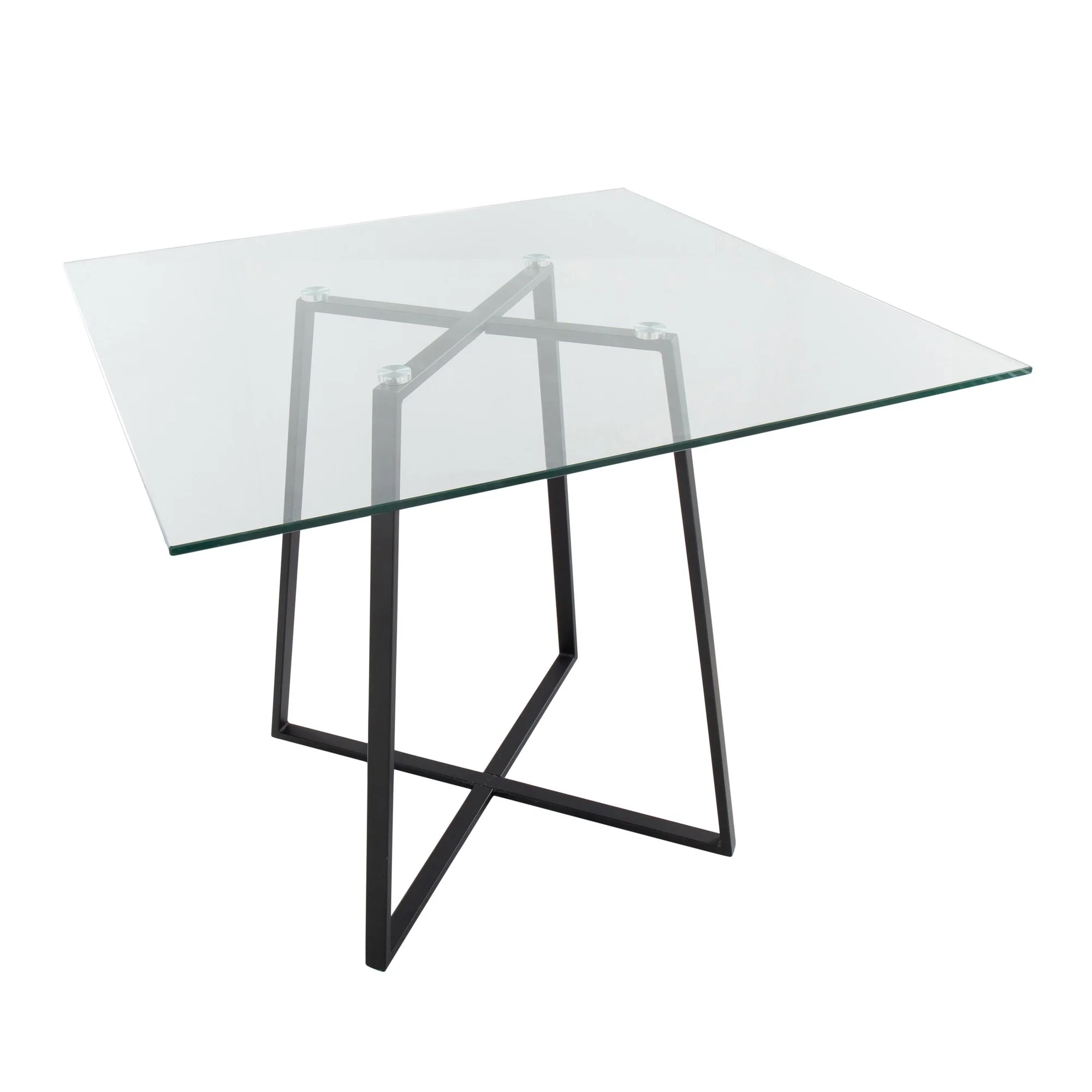Cosmo Square Dining Table Transparent By LumiSource - DT-COSMOSQ2 BKGL - Image 6