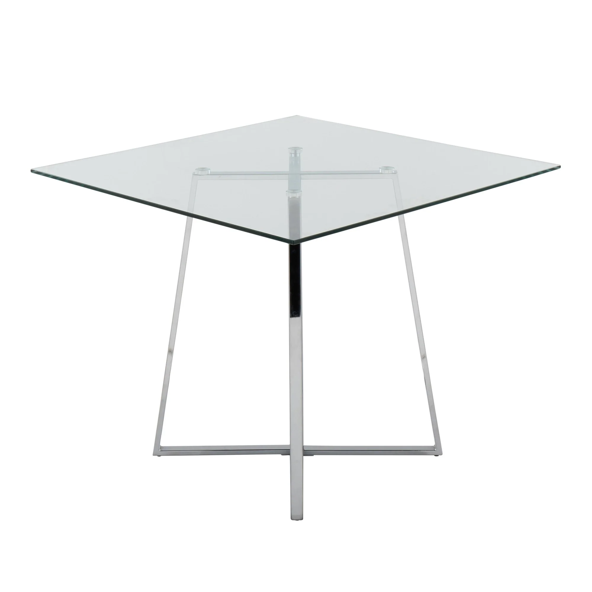 Cosmo Square Dining Table Transparent By LumiSource - DT-COSMOSQ2 CHRGL - Image 3