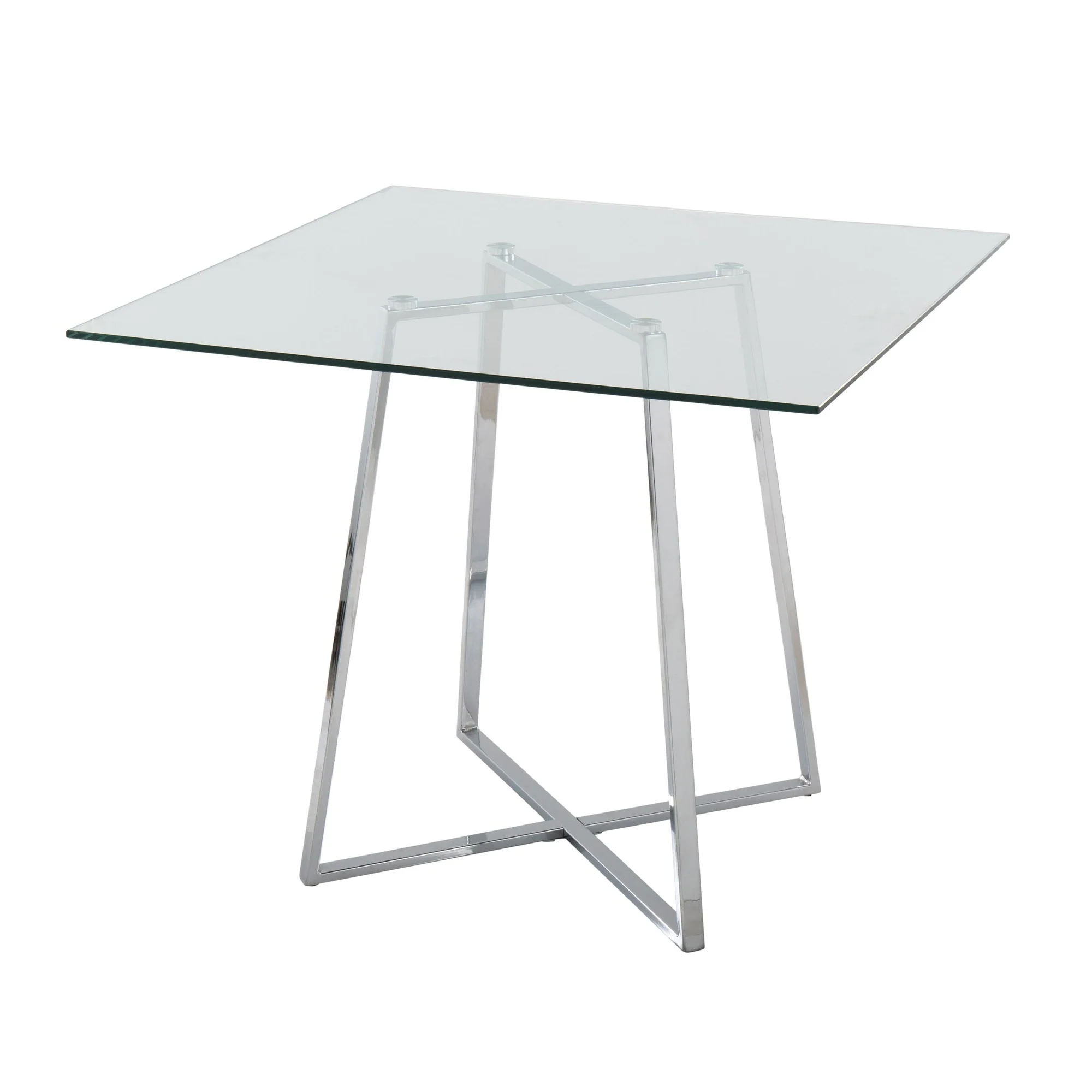 Cosmo Square Dining Table Transparent By LumiSource - DT-COSMOSQ2 CHRGL - Image 4
