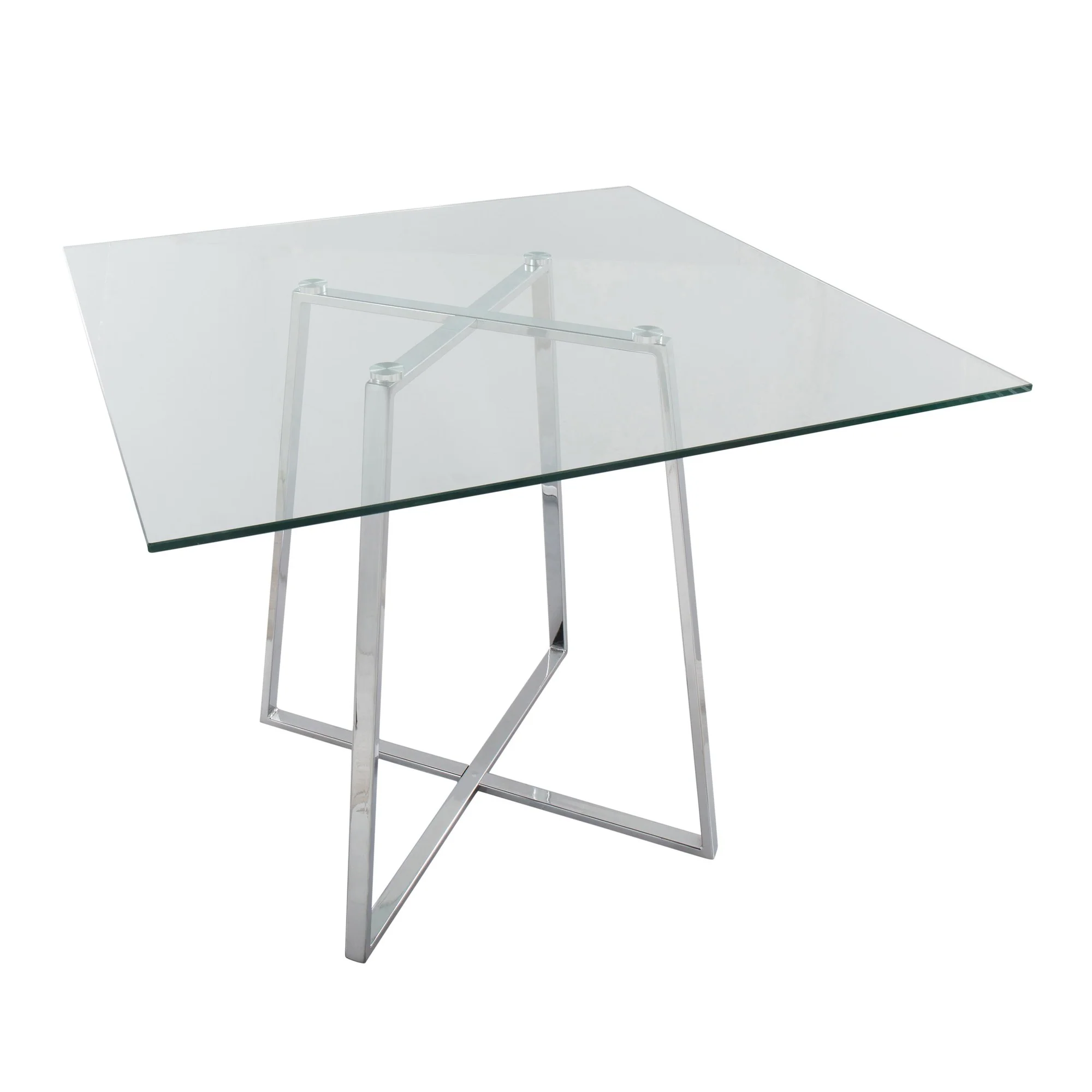 Cosmo Square Dining Table Transparent By LumiSource - DT-COSMOSQ2 CHRGL - Image 6