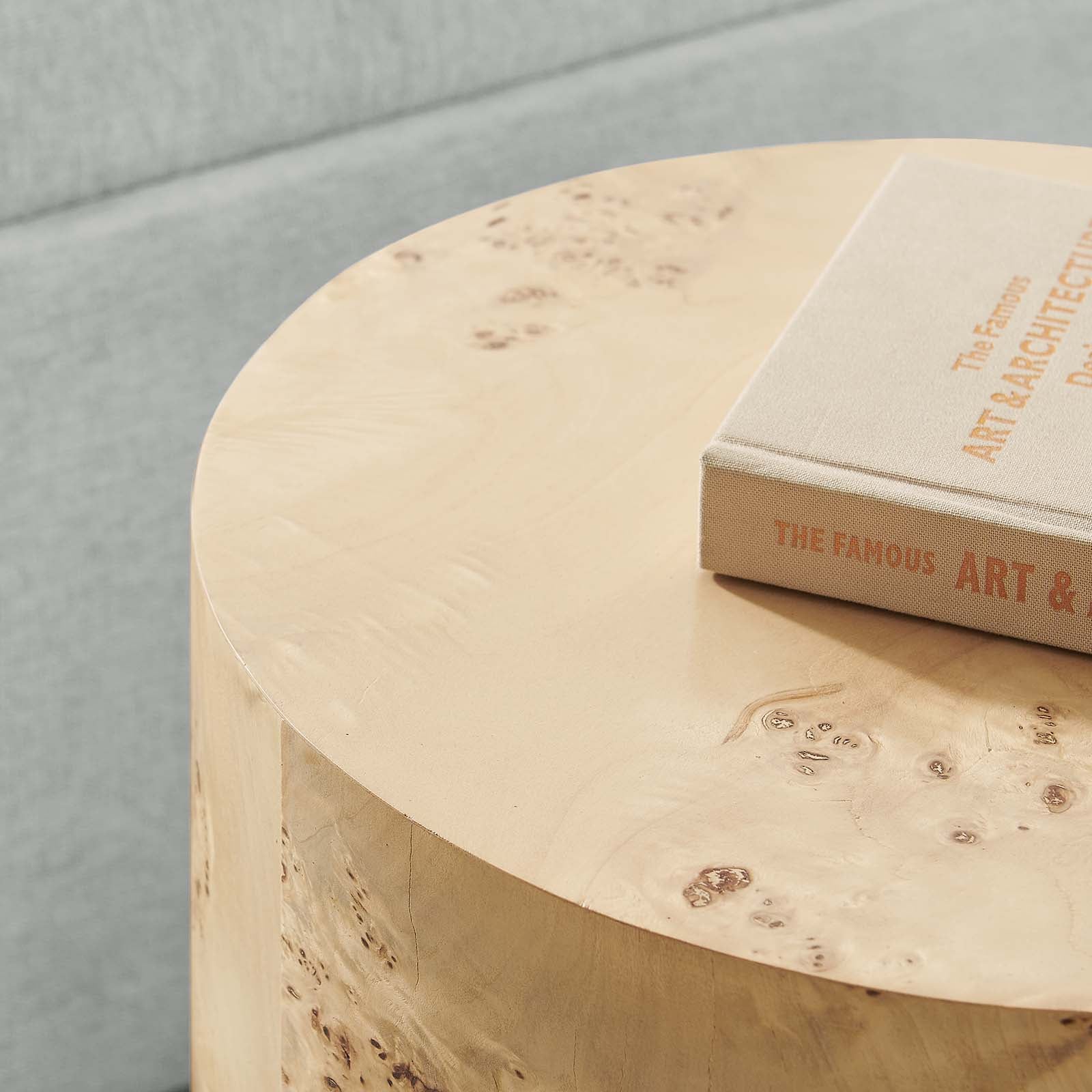 Cosmos 16" Round Burl Wood Side Table By Modway - EEI-6271 - Image 9