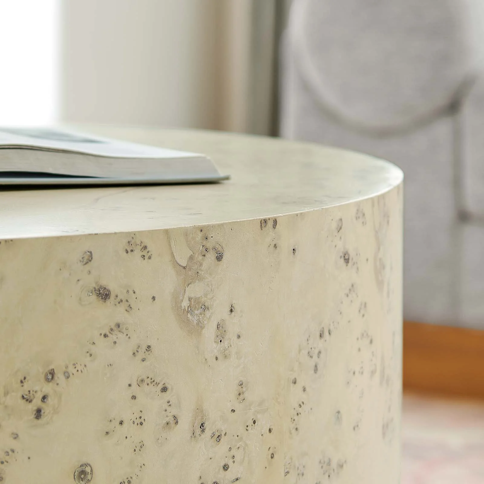Cosmos 35" Round Burl Wood Coffee Table By Modway - EEI-6274 - Image 2