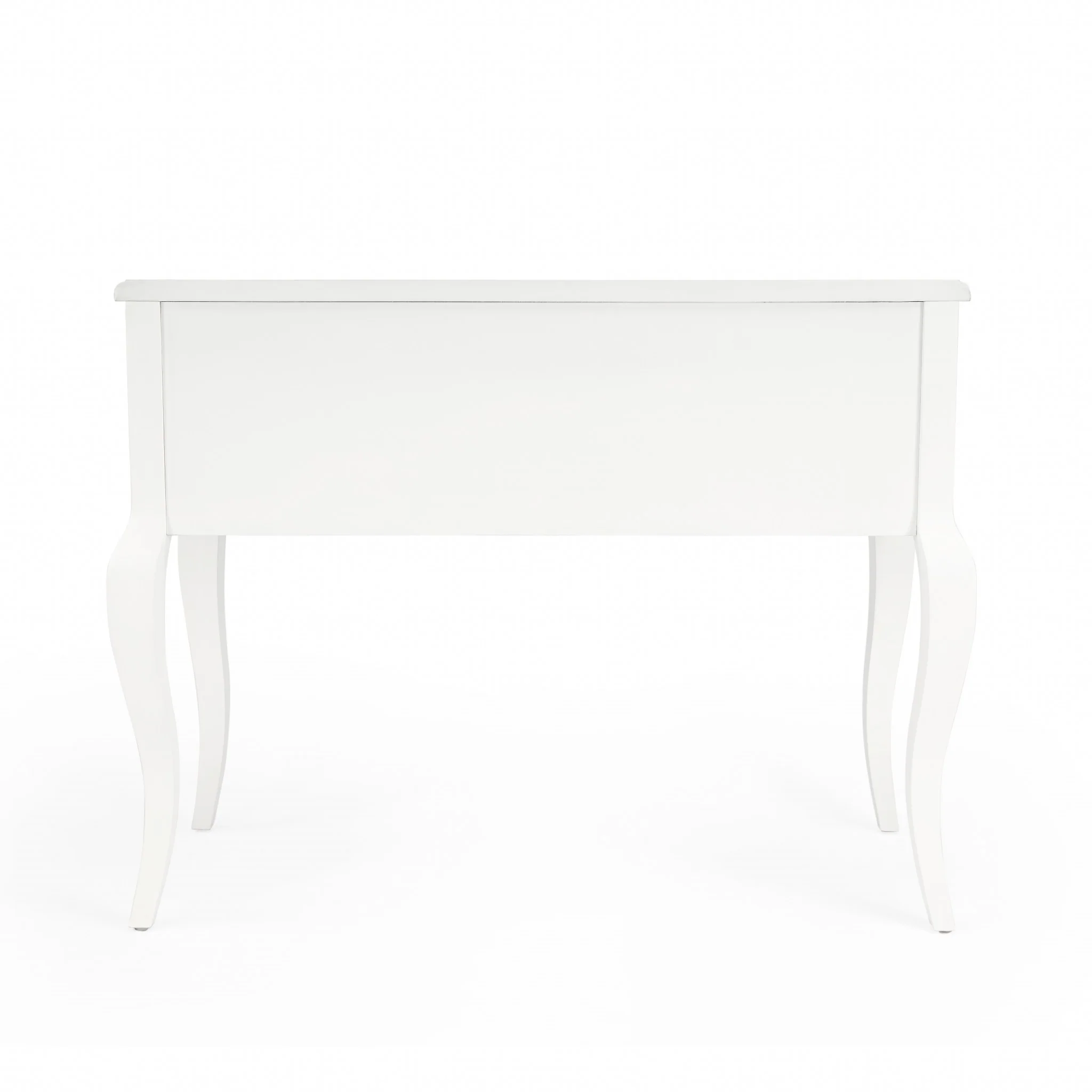 Cottage White Writing Desk By Homeroots - Image 5