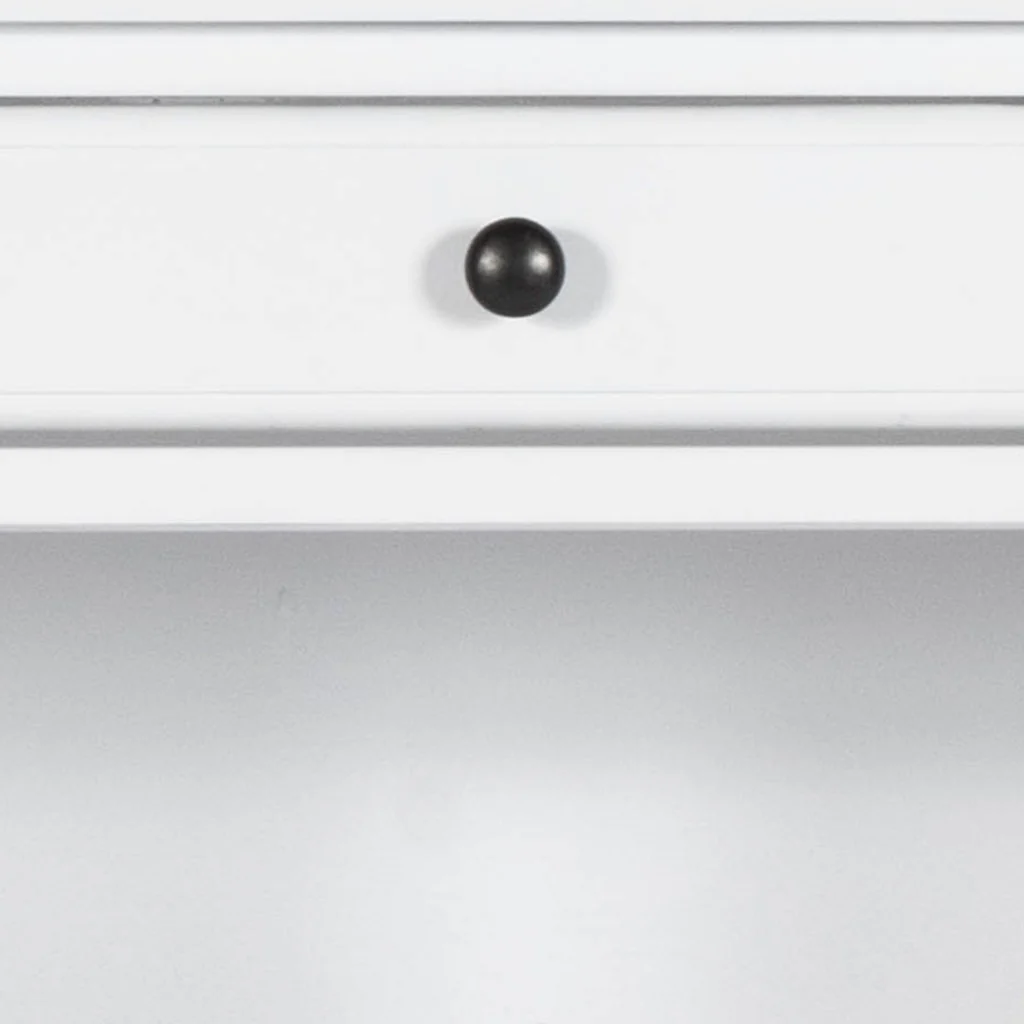 Cottage White Writing Desk By Homeroots - Image 8