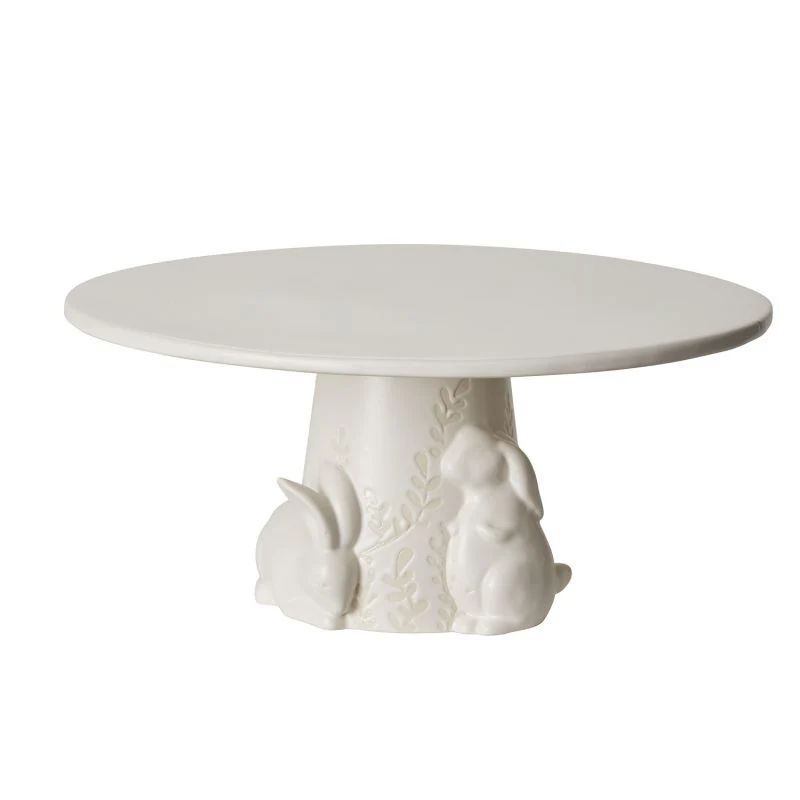 Cottontail Cake Plate 11.75" x  5.25" By Accent Decor - Image 2