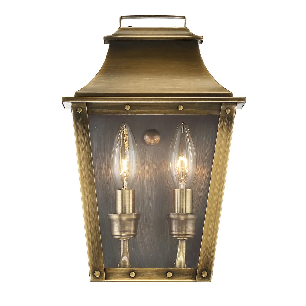 Coventry 2-Light Aged Brass Pocket Wall Light By Homeroots - Image 3