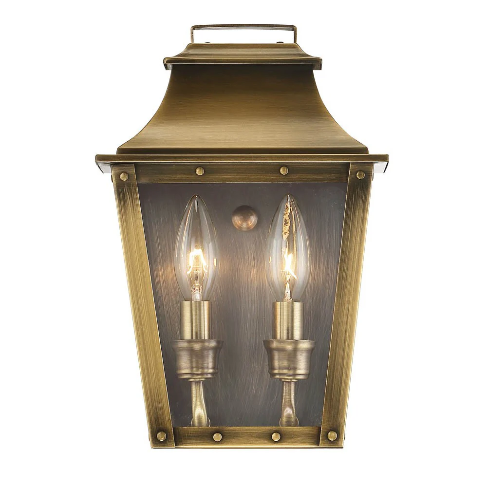 Coventry 2-Light Aged Brass Pocket Wall Light By Homeroots - Image 4