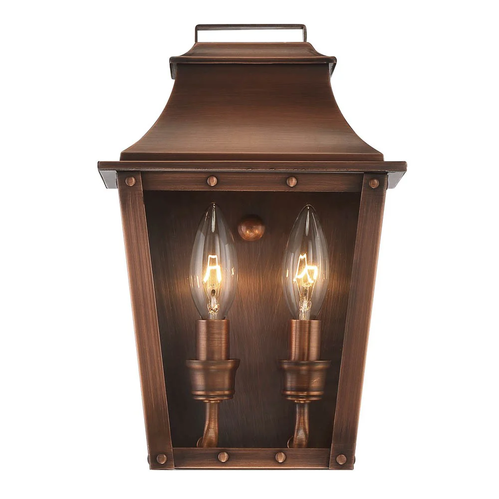 Coventry 2-Light Copper Patina Pocket Wall Light By Homeroots - Image 3