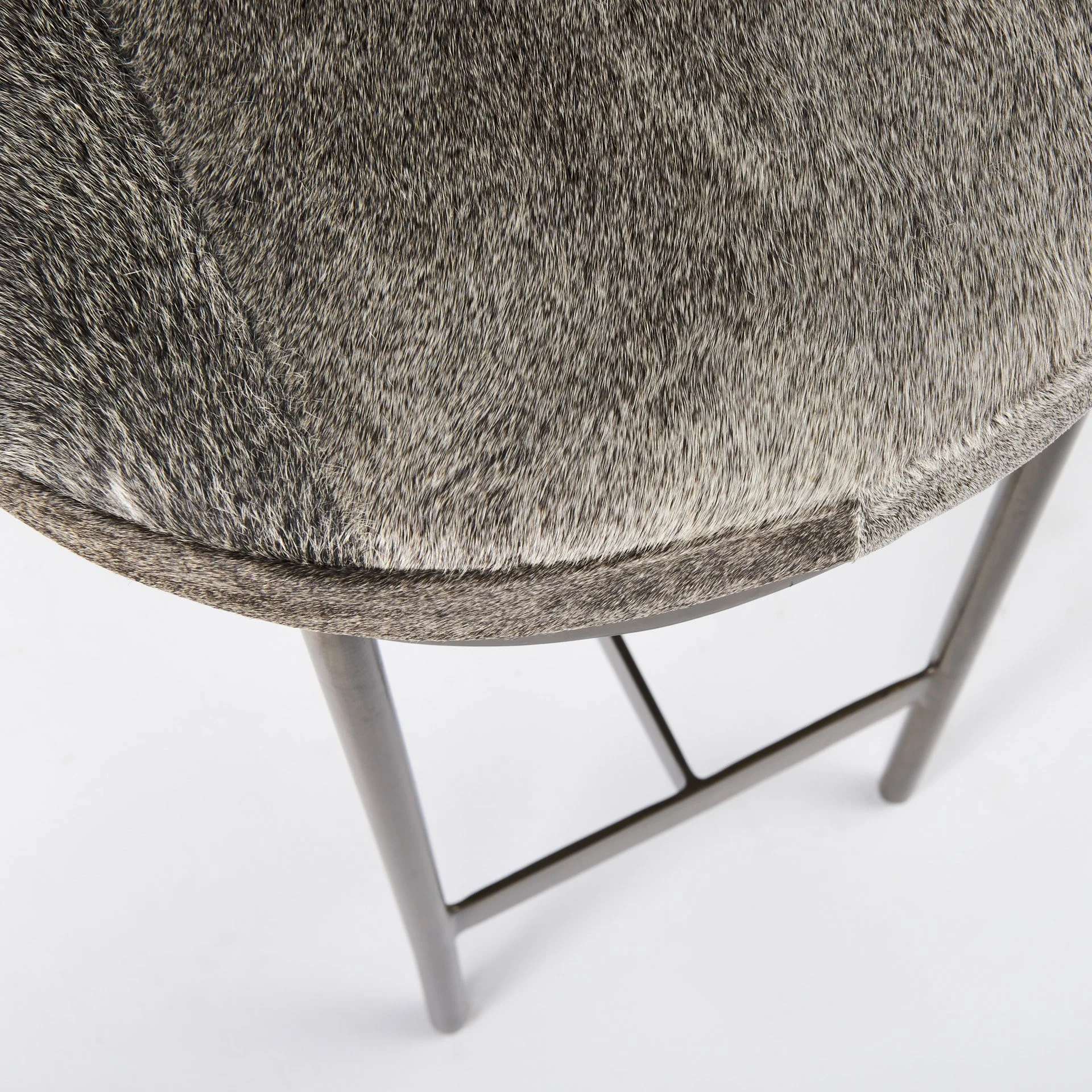 Cowhide Counter Stool With Gold Metal Frame By Homeroots - Image 7