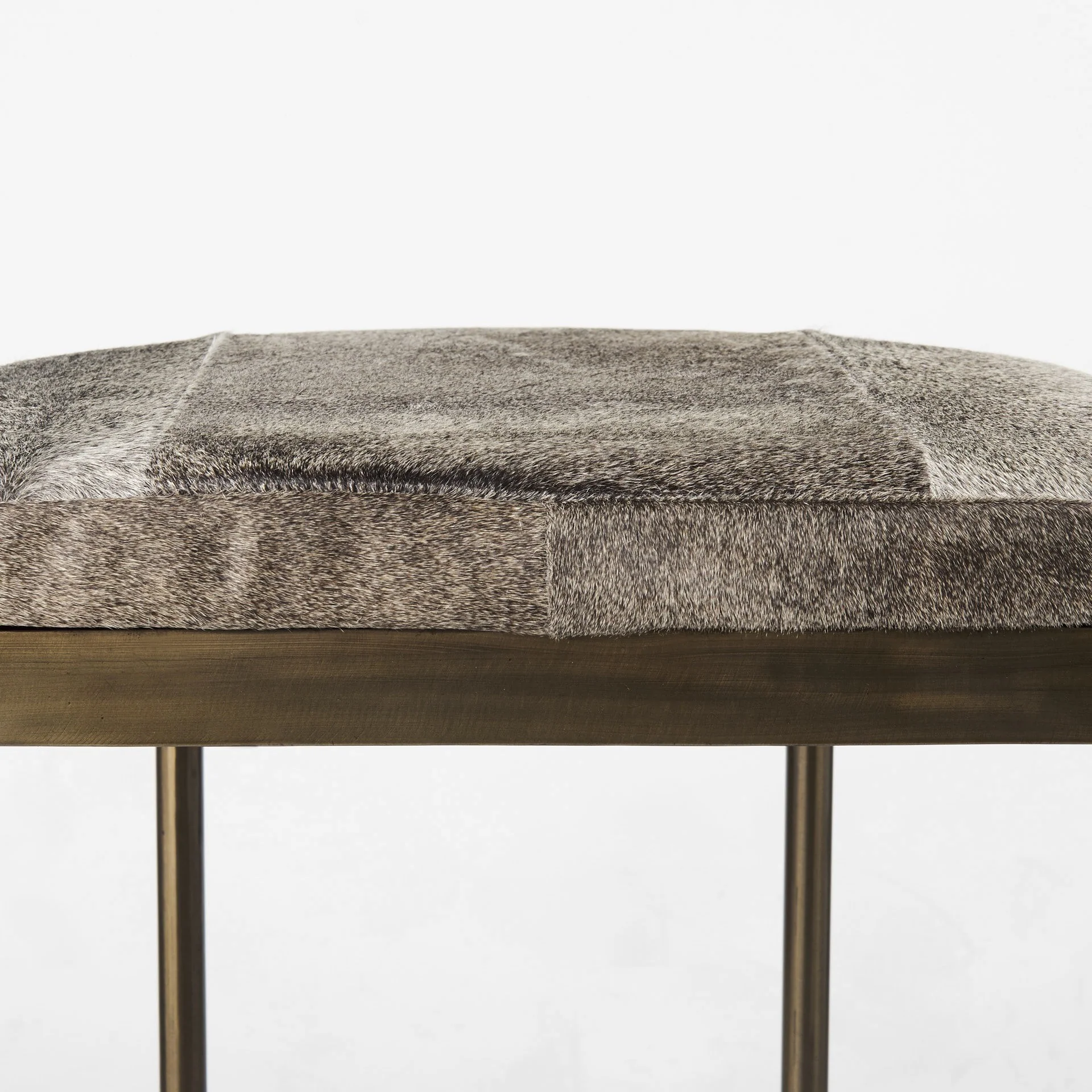 Cowhide Counter Stool With Gold Metal Frame By Homeroots - Image 8