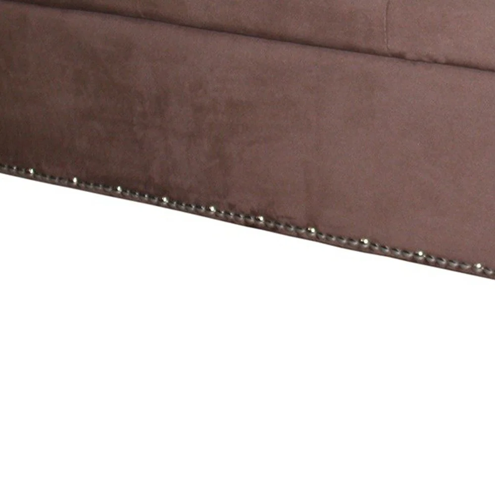 Cozy Brown Suede Storage Bench By Homeroots - Image 5