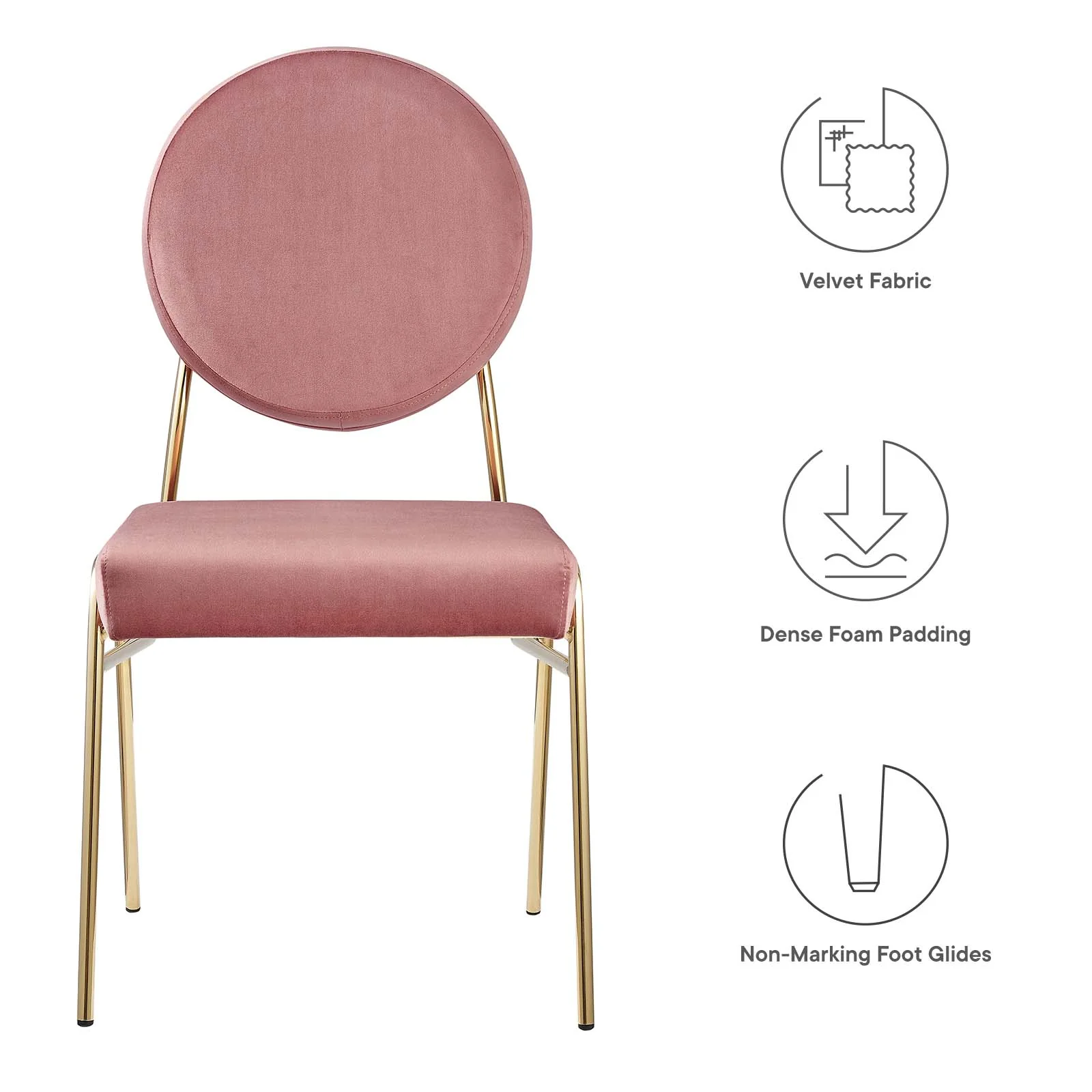 Craft Performance Velvet Dining Side Chair By Modway - EEI-6252 - Image 8