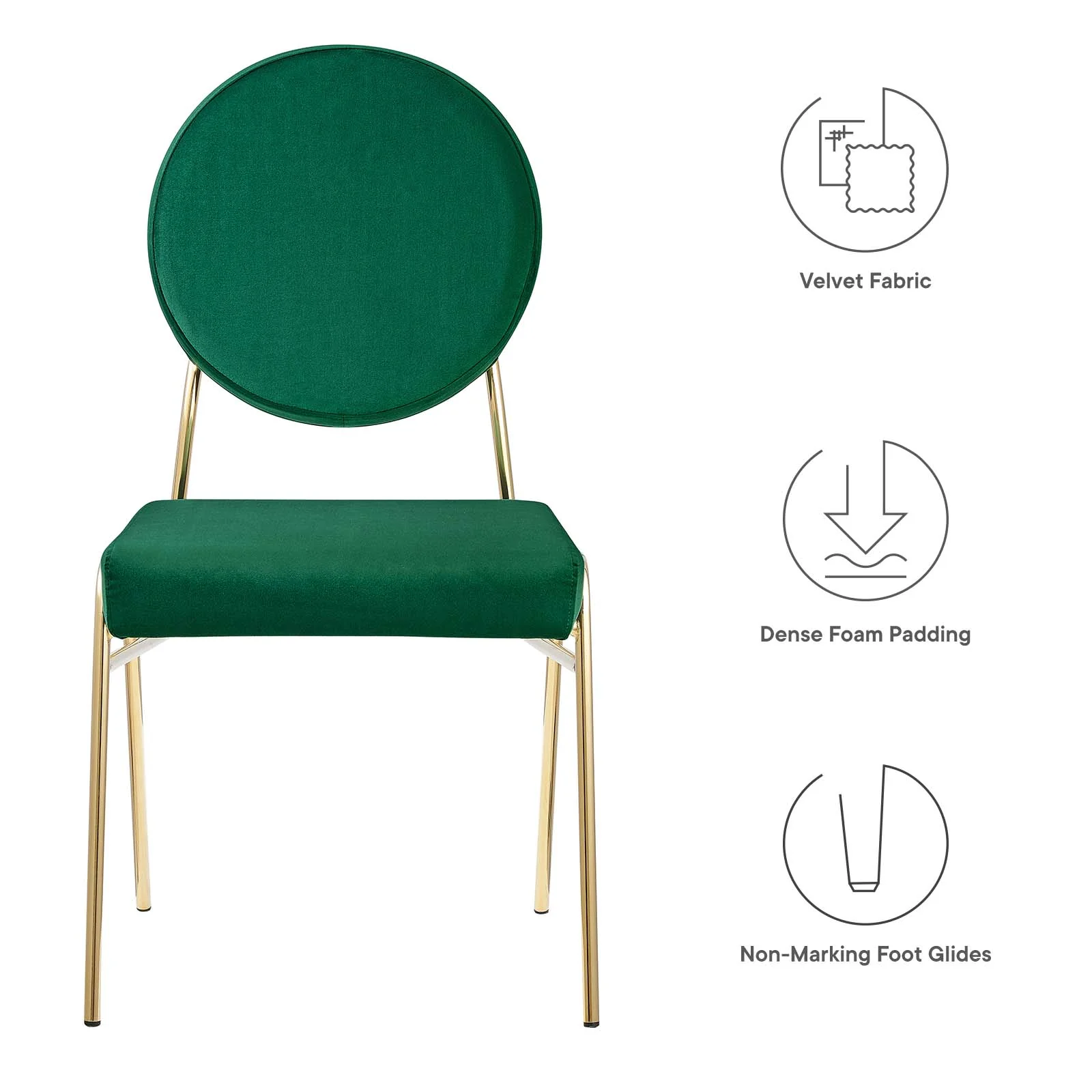 Craft Performance Velvet Dining Side Chairs - Set of 2 By Modway - EEI-6581 - Image 22