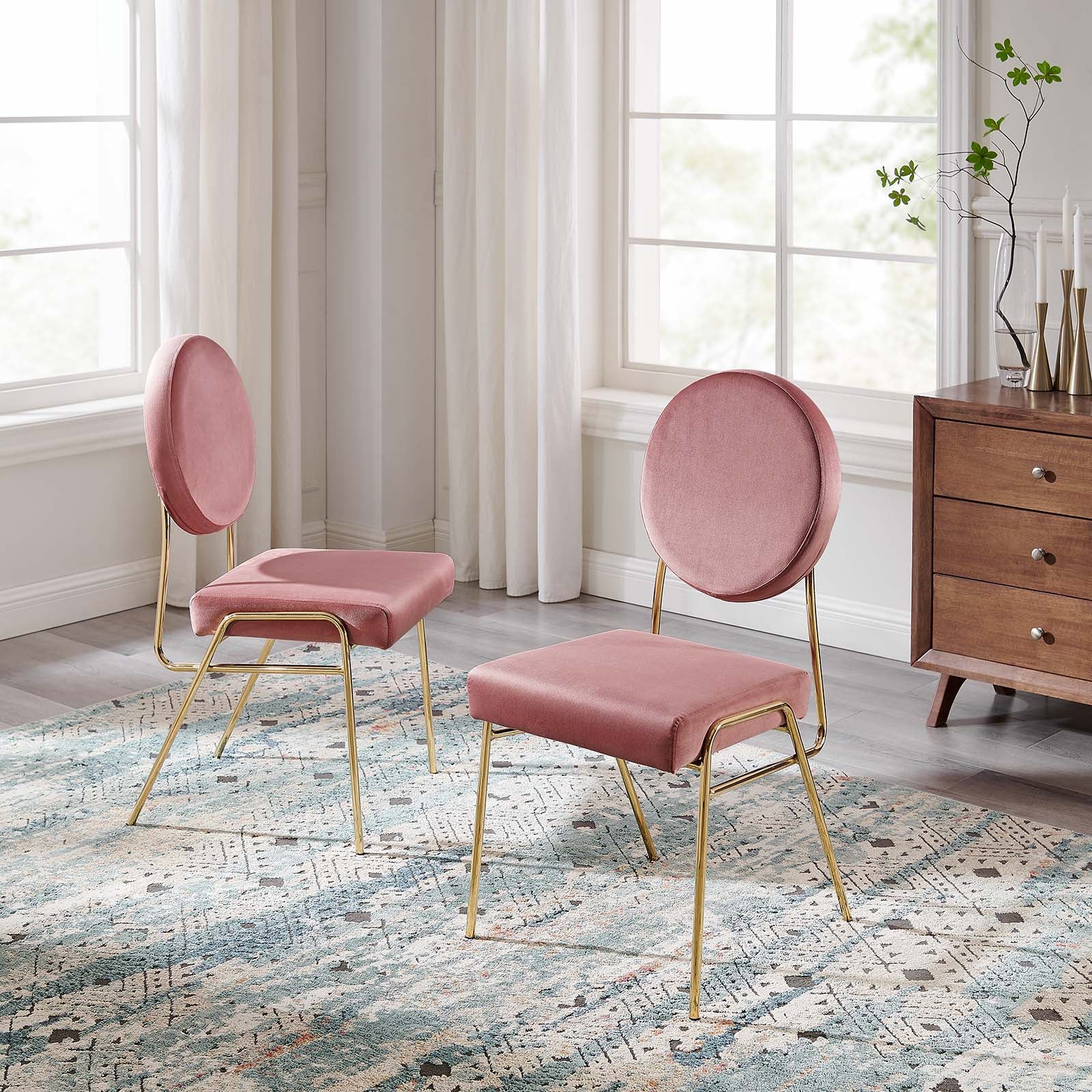 Craft Performance Velvet Dining Side Chairs - Set of 2 By Modway - EEI-6581 - Image 4