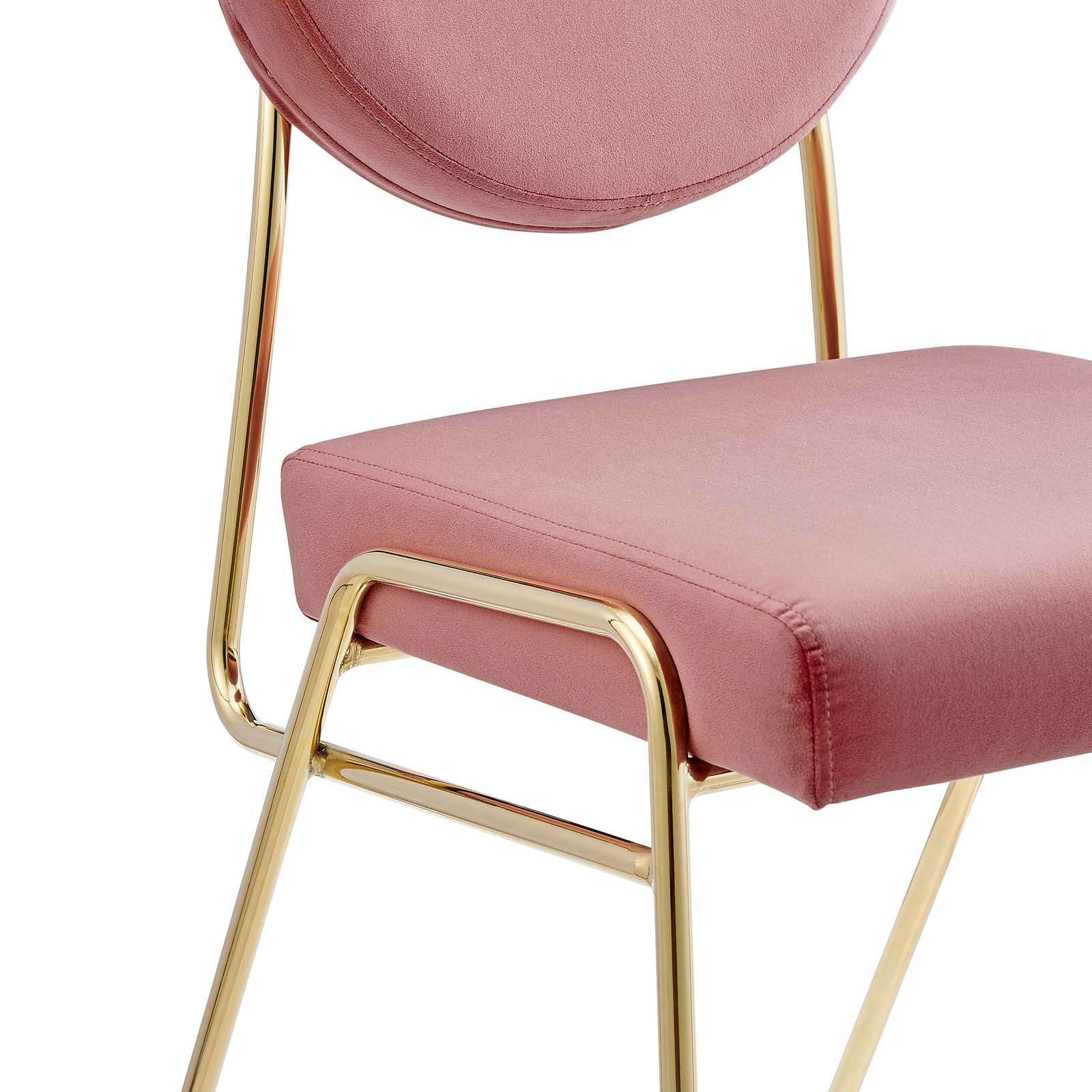 Craft Performance Velvet Dining Side Chairs - Set of 2 By Modway - EEI-6581 - Image 8