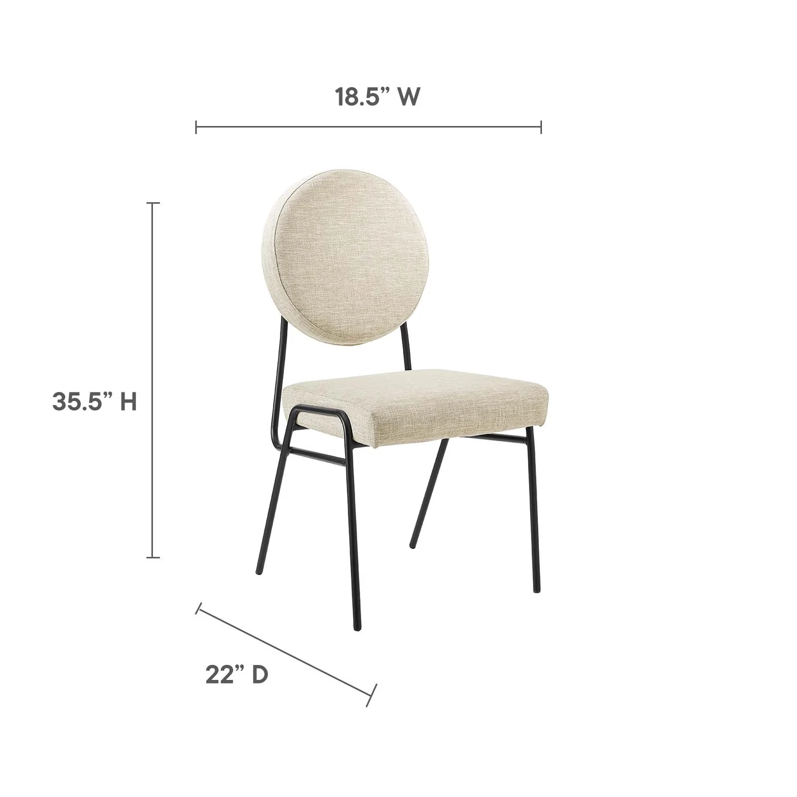 Craft Upholstered Fabric Dining Side Chairs By Modway - EEI-6253 - Image 7