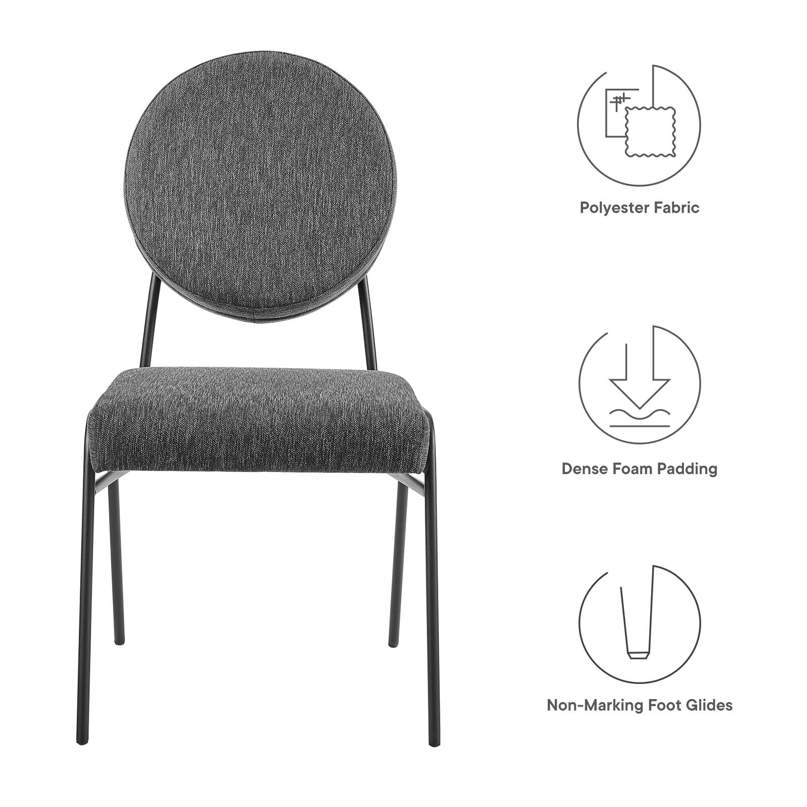 Craft Upholstered Fabric Dining Side Chairs - Set of 2 By Modway - EEI-6582 - Image 20