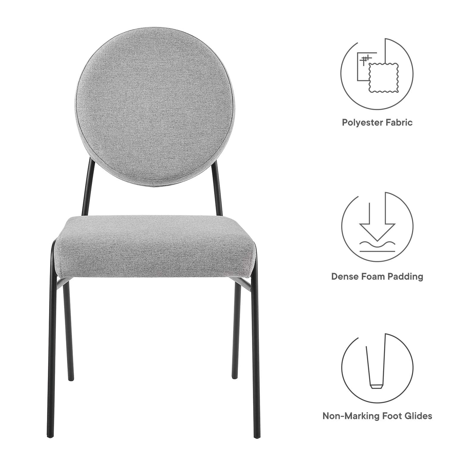 Craft Upholstered Fabric Dining Side Chairs - Set of 2 By Modway - EEI-6582 - Image 30
