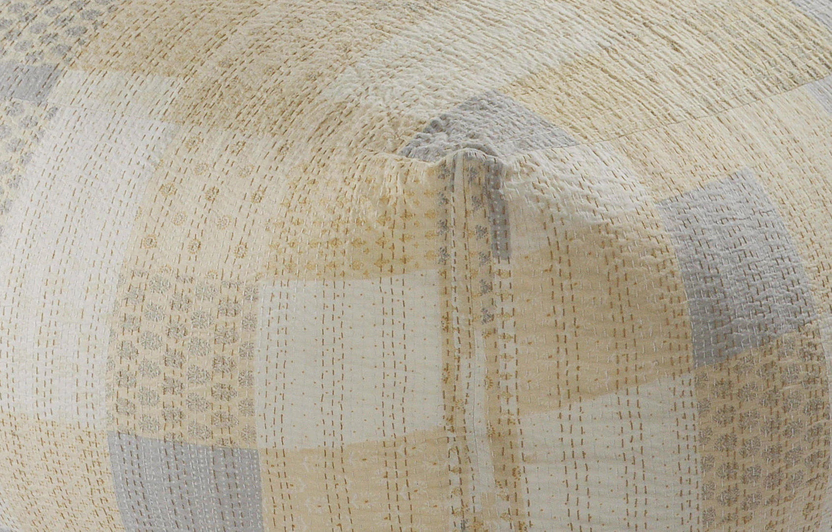 Cream 100% Cotton Ottoman By Homeroots - Image 6